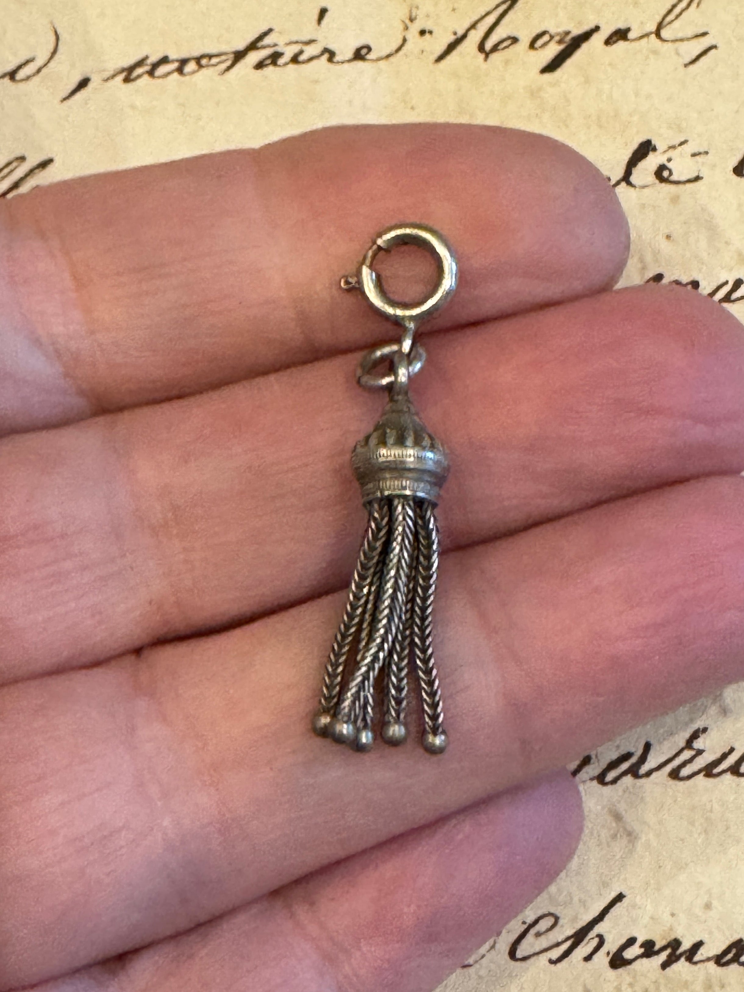 Antique Edwardian Silver Tassel