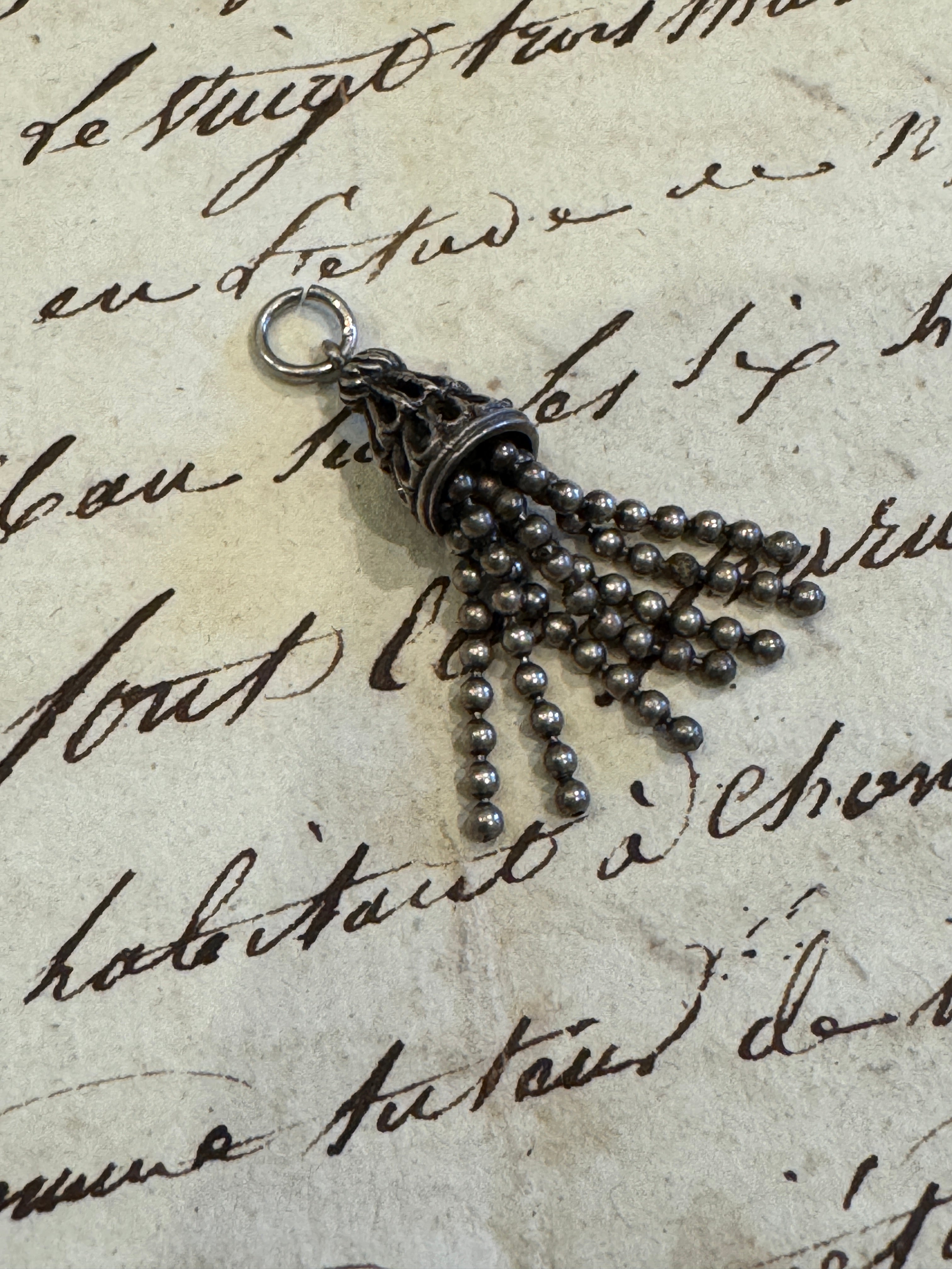 Antique Edwardian Silver Tassel
