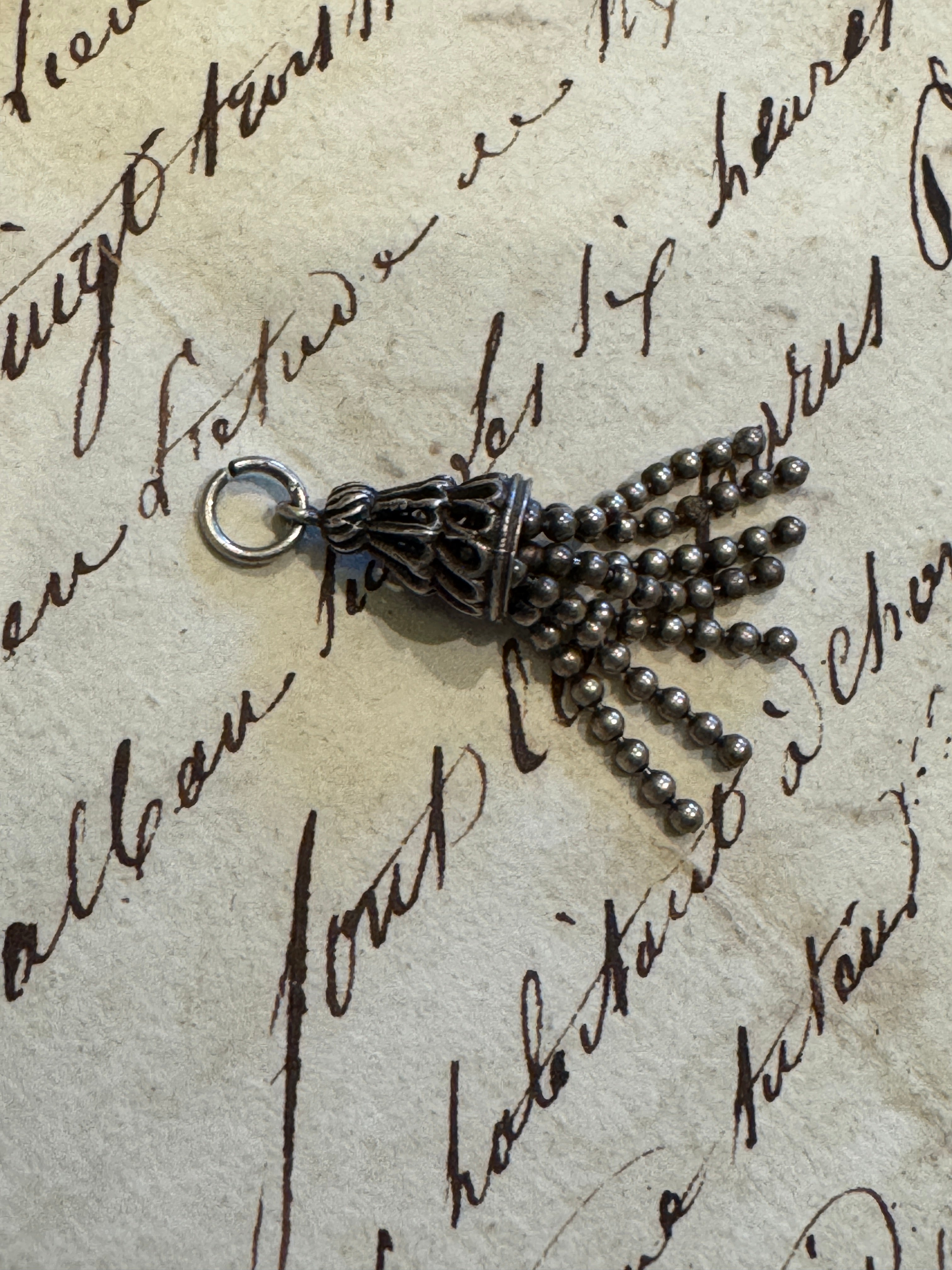 Antique Edwardian Silver Tassel