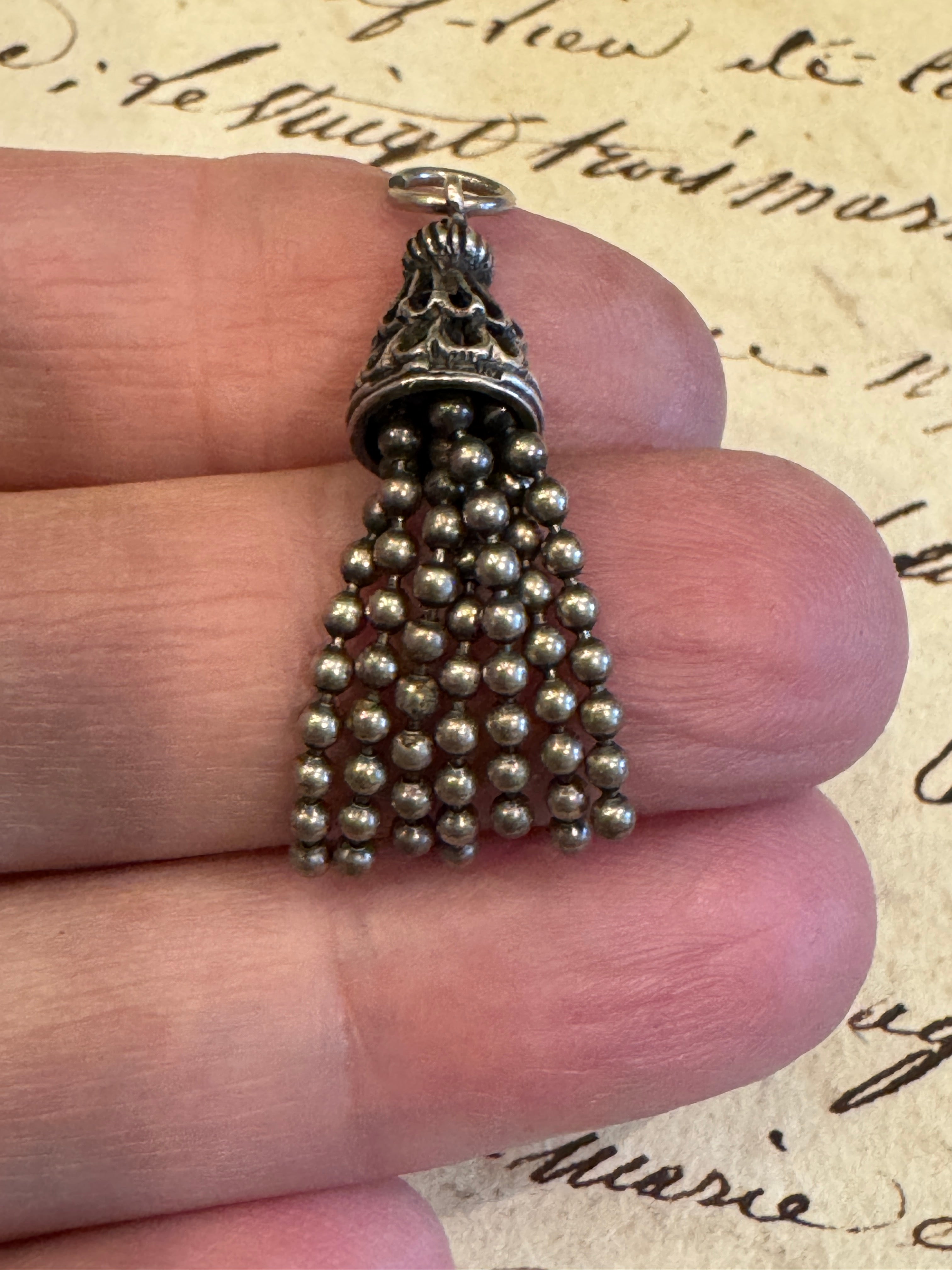 Antique Edwardian Silver Tassel
