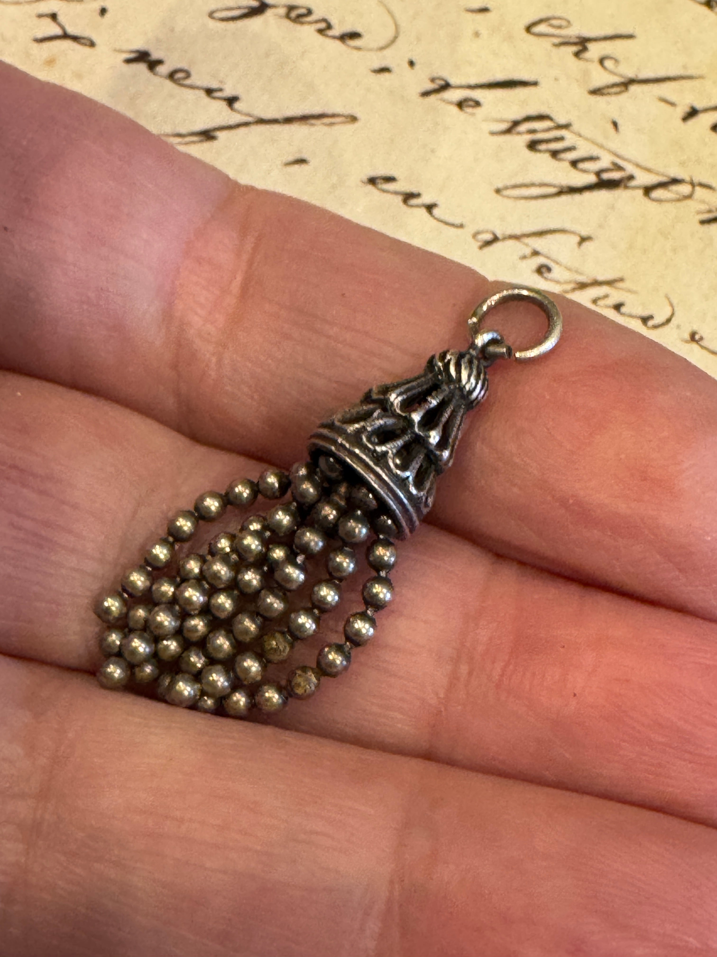 Antique Edwardian Silver Tassel