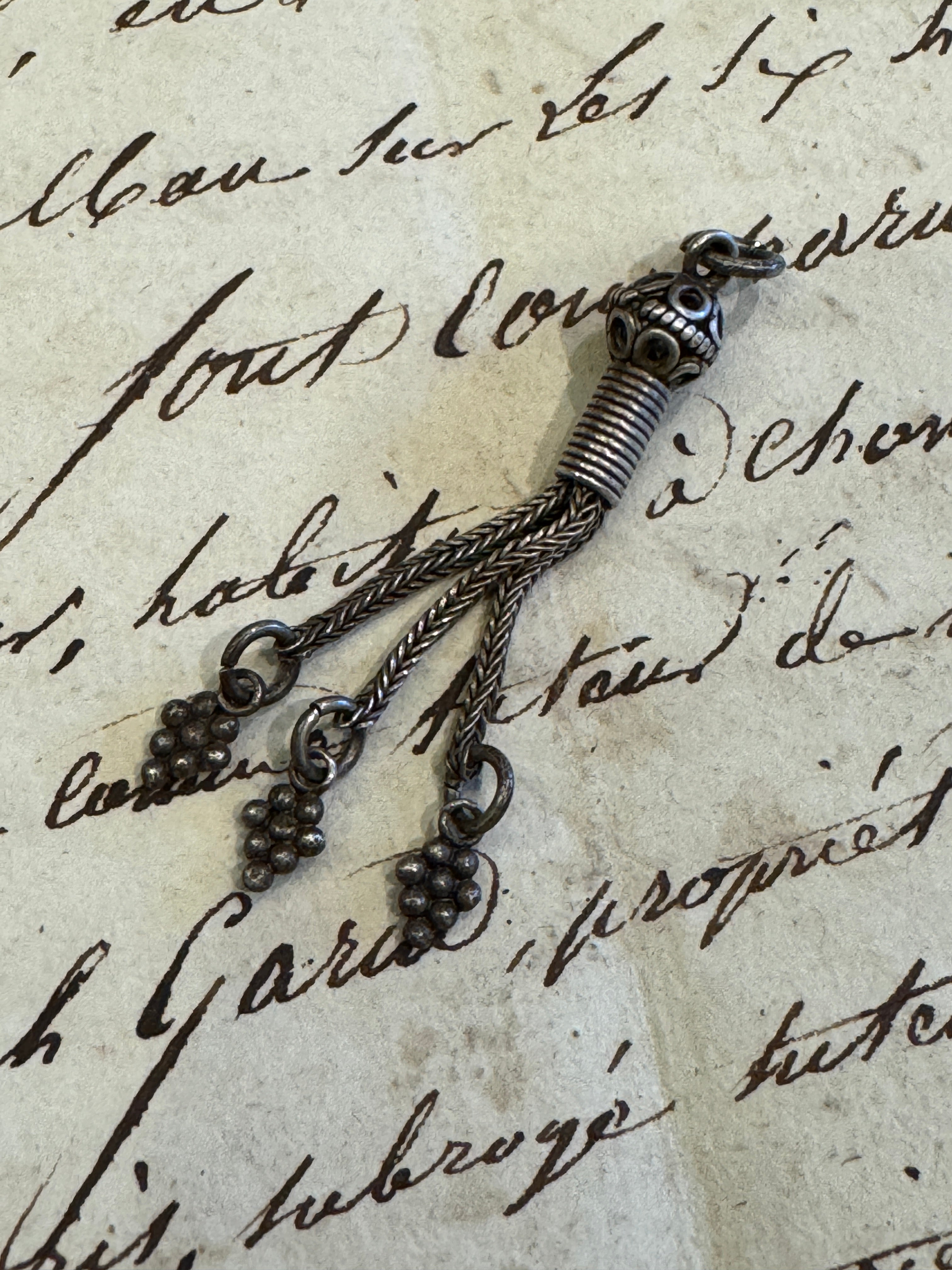 Antique Edwardian Silver Tassel