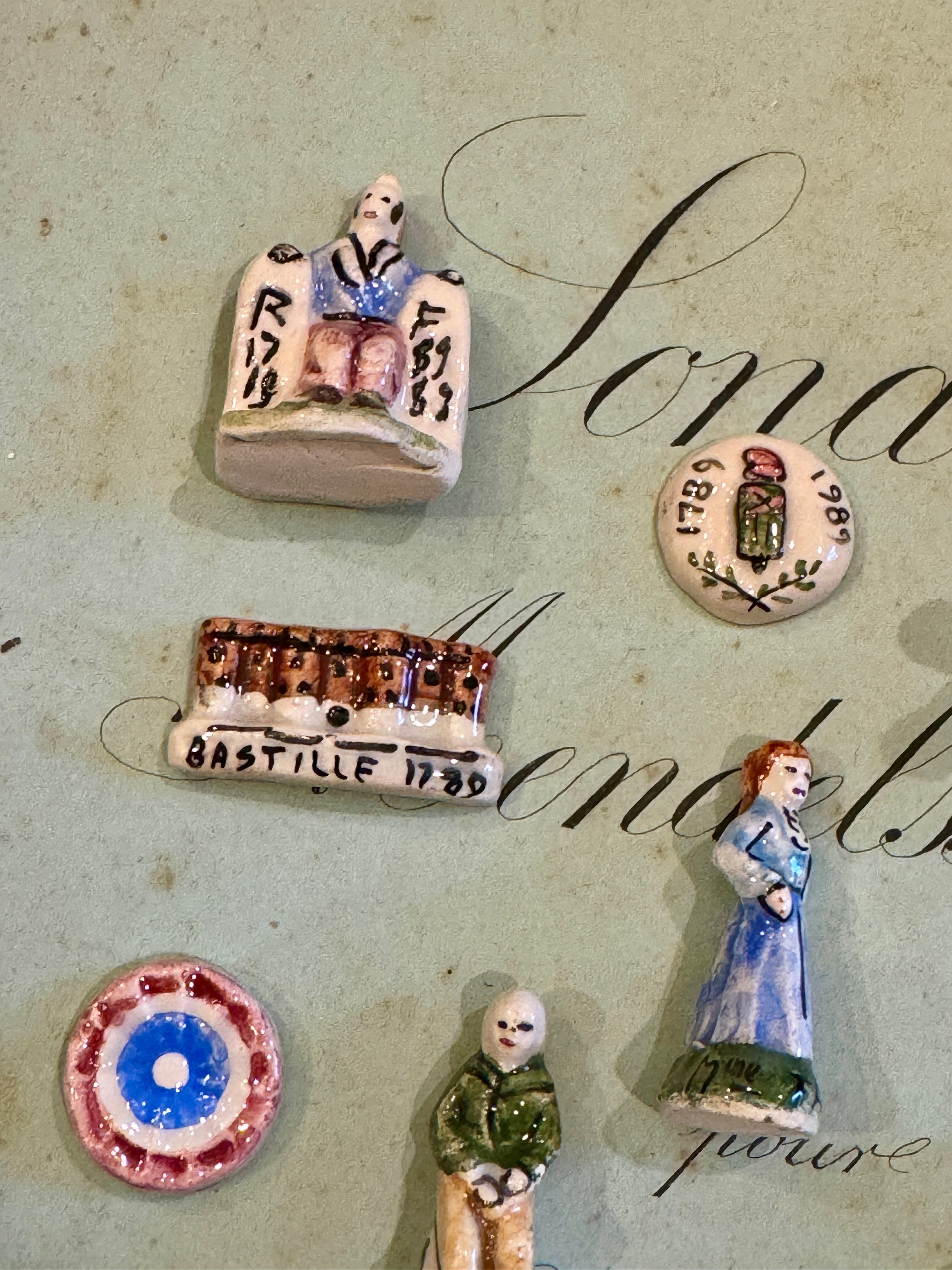 Set/10 Commemorative Ceramic French Revolution Feve's