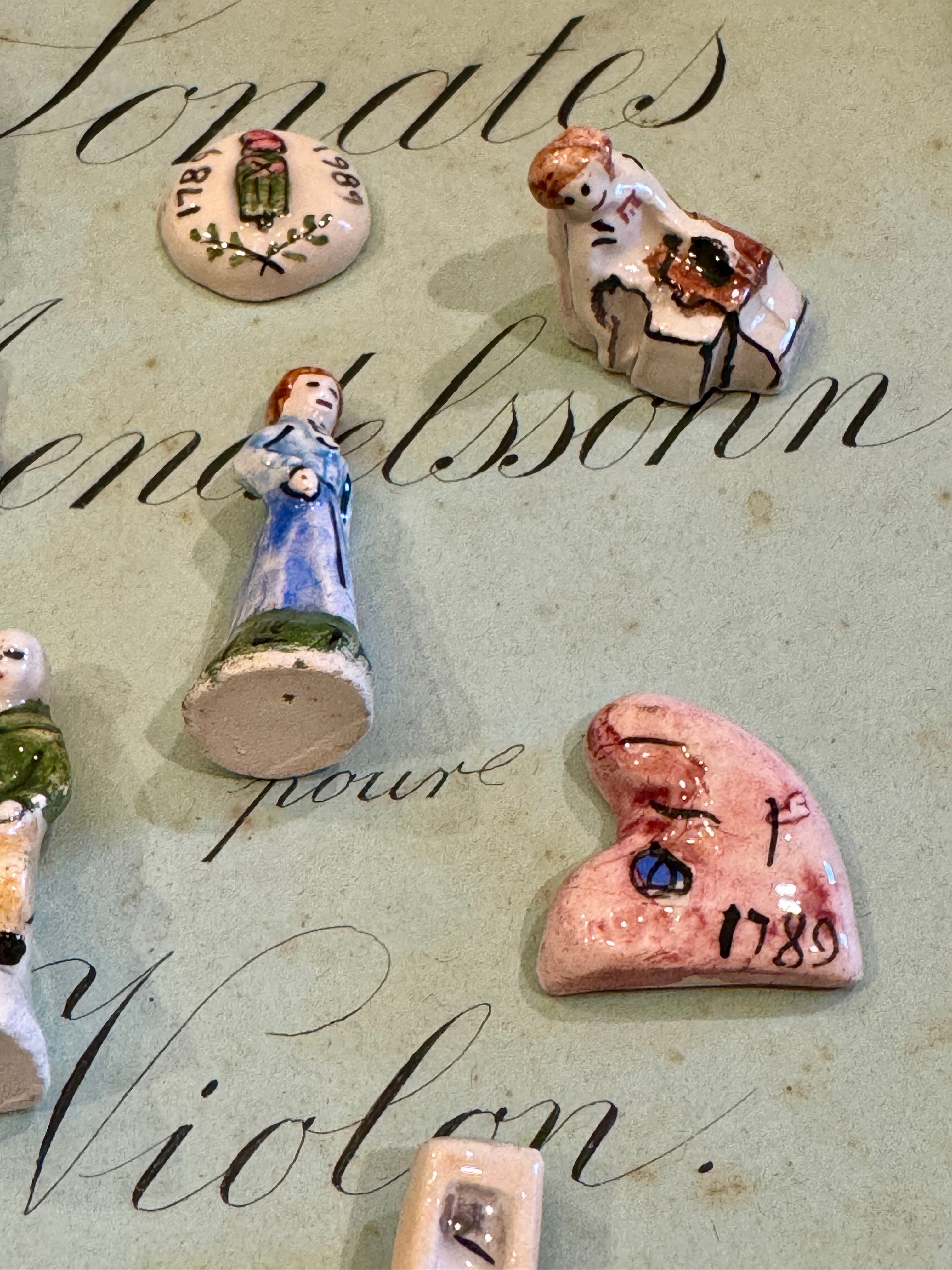 Set/10 Commemorative Ceramic French Revolution Feve's