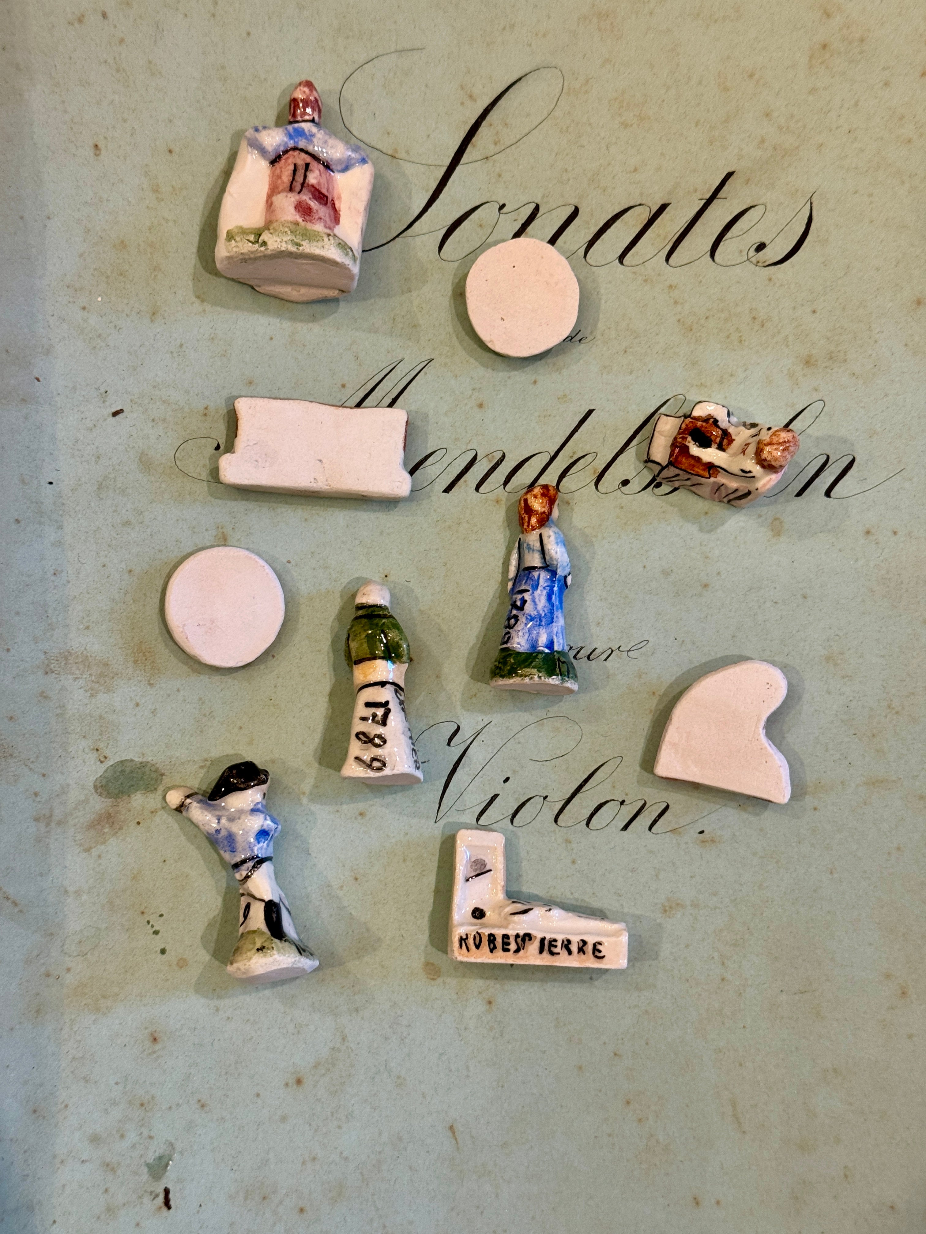 Set/10 Commemorative Ceramic French Revolution Feve's