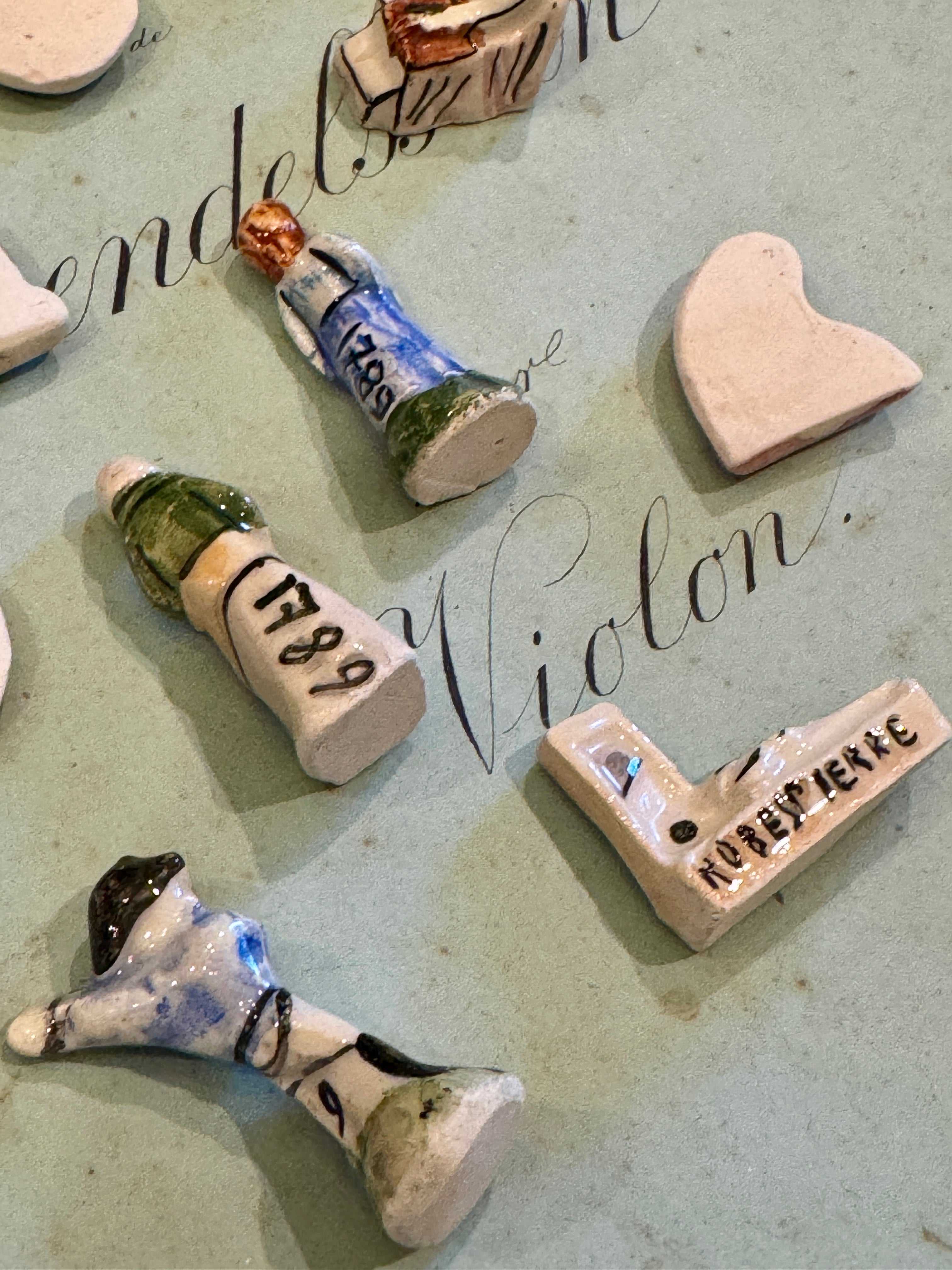 Set/10 Commemorative Ceramic French Revolution Feve's