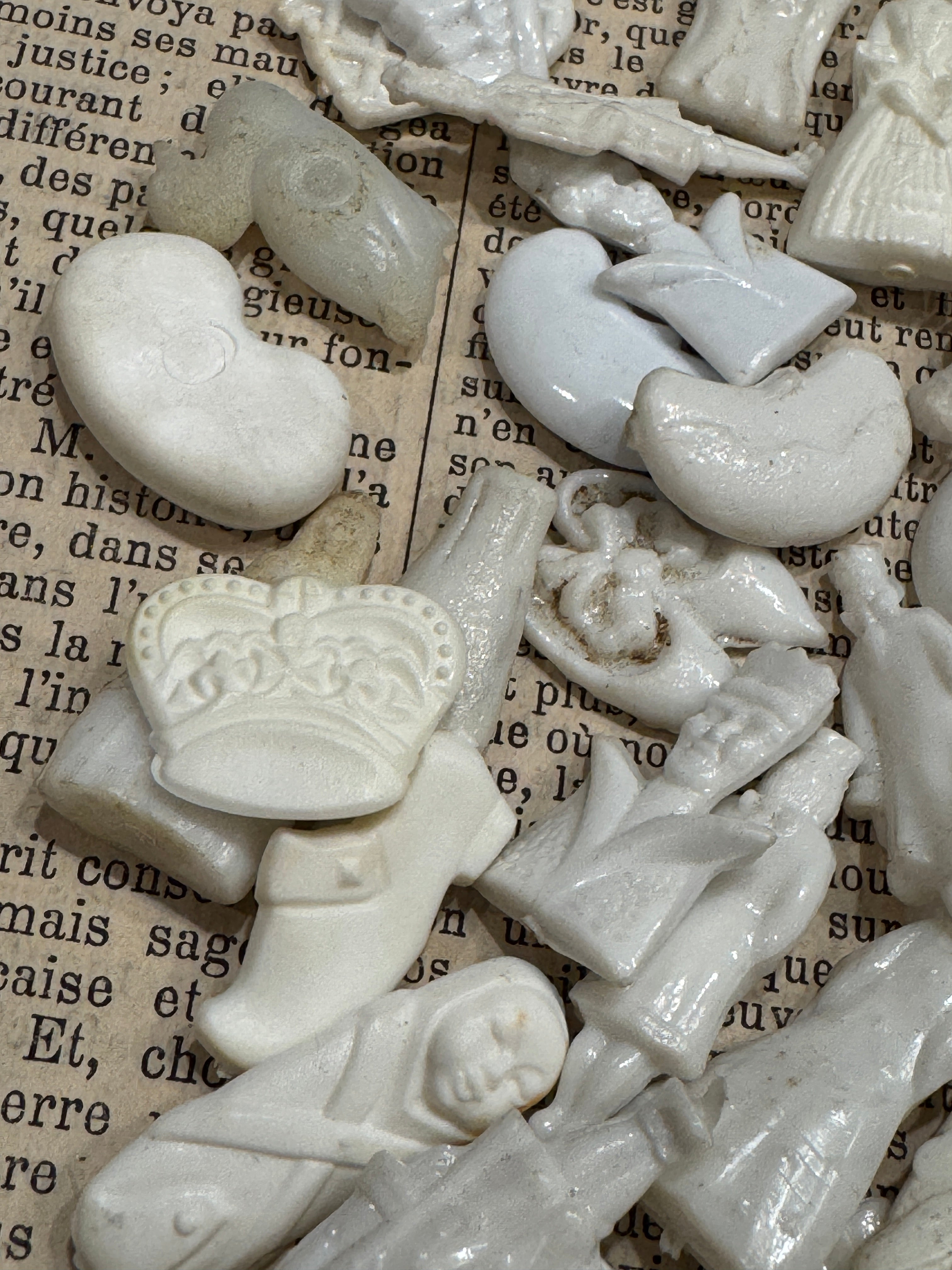 Large Assortment of 50 Plastic Feves