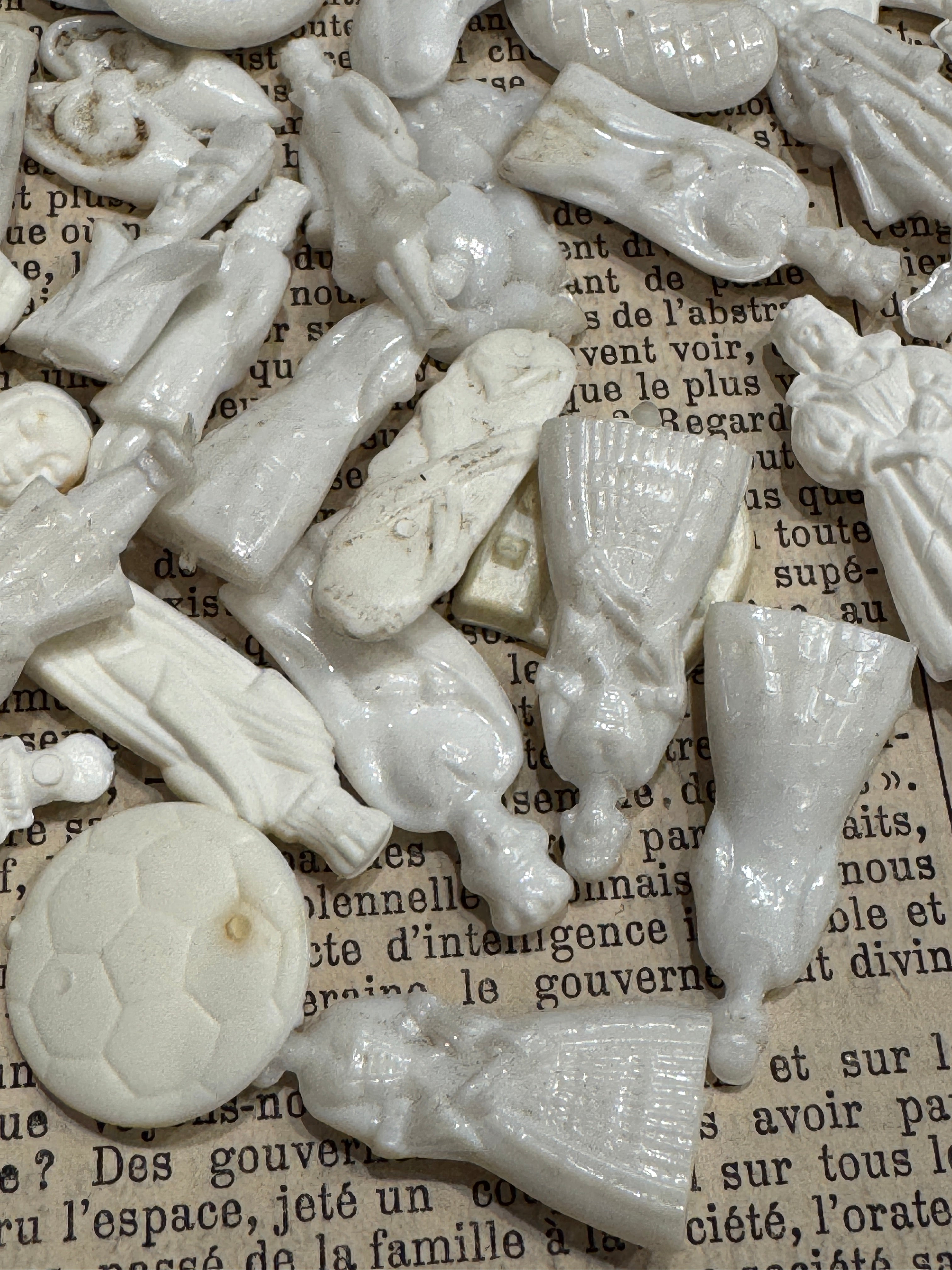 Large Assortment of 50 Plastic Feves