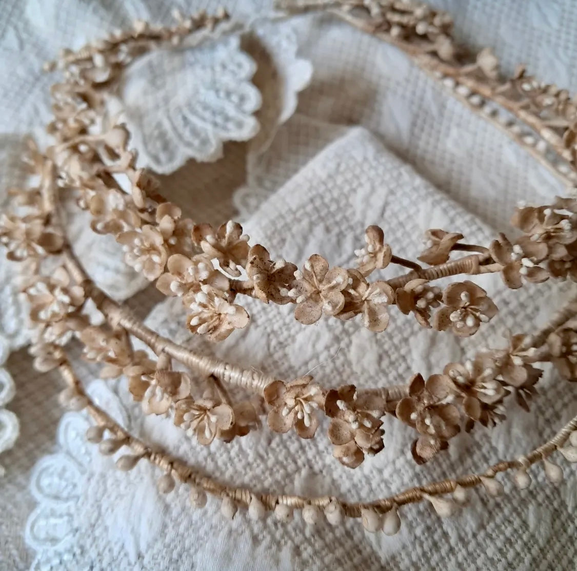 Antique 1800s French Wedding Crown or Hairpiece