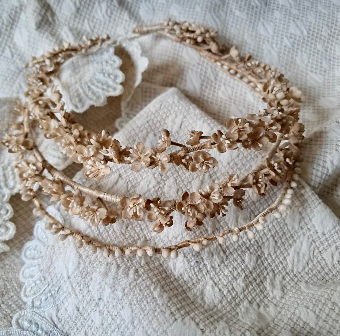 Antique 1800s French Wedding Crown or Hairpiece