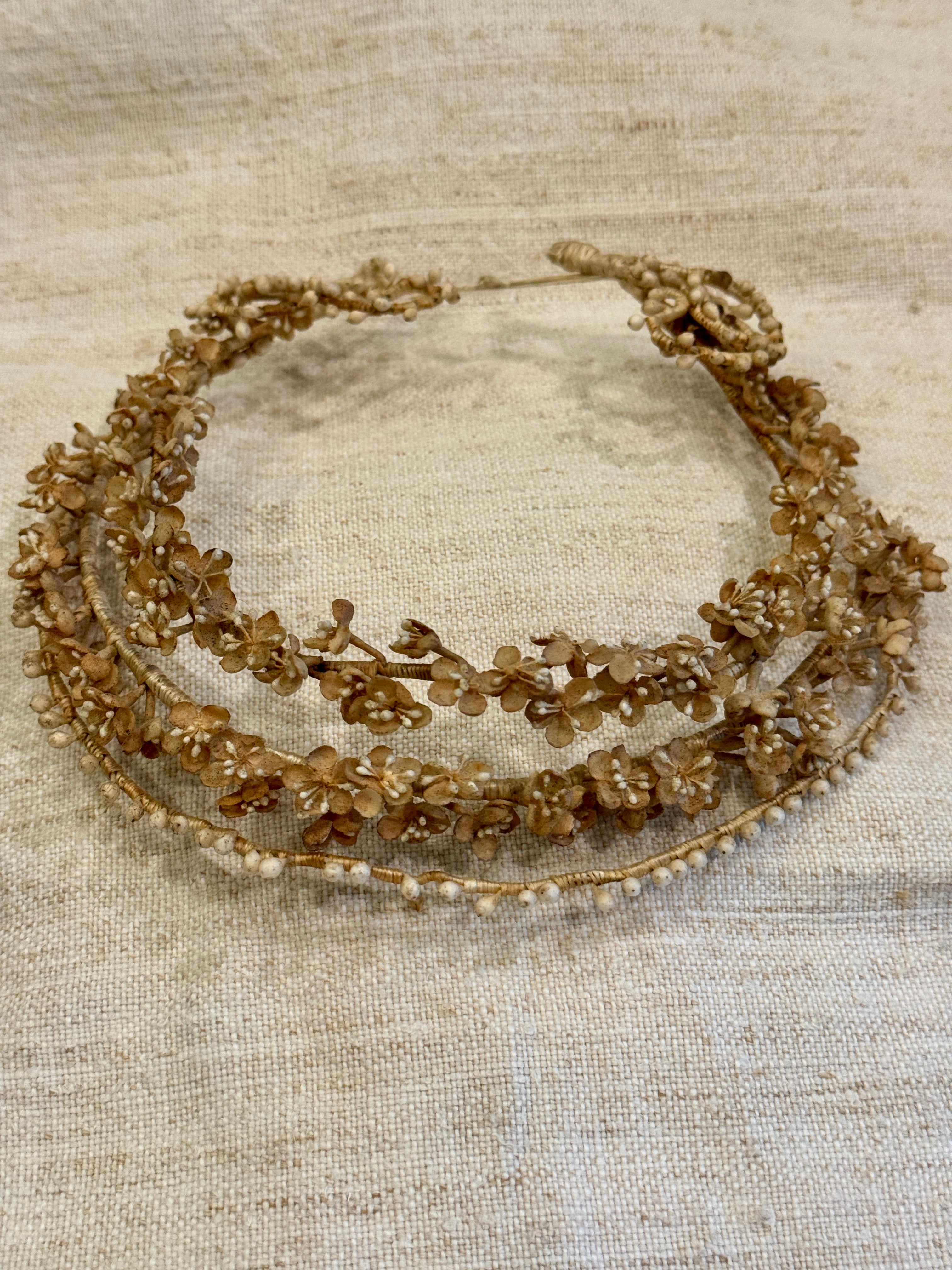 Antique 1800s French Wedding Crown or Hairpiece