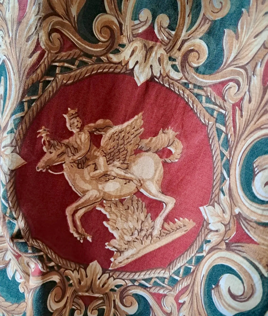 Antique 1800s French Printed Cotton Panel  *