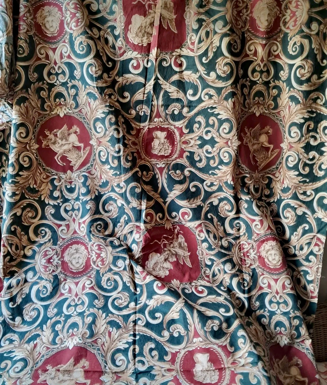 Antique 1800s French Printed Cotton Panel  *