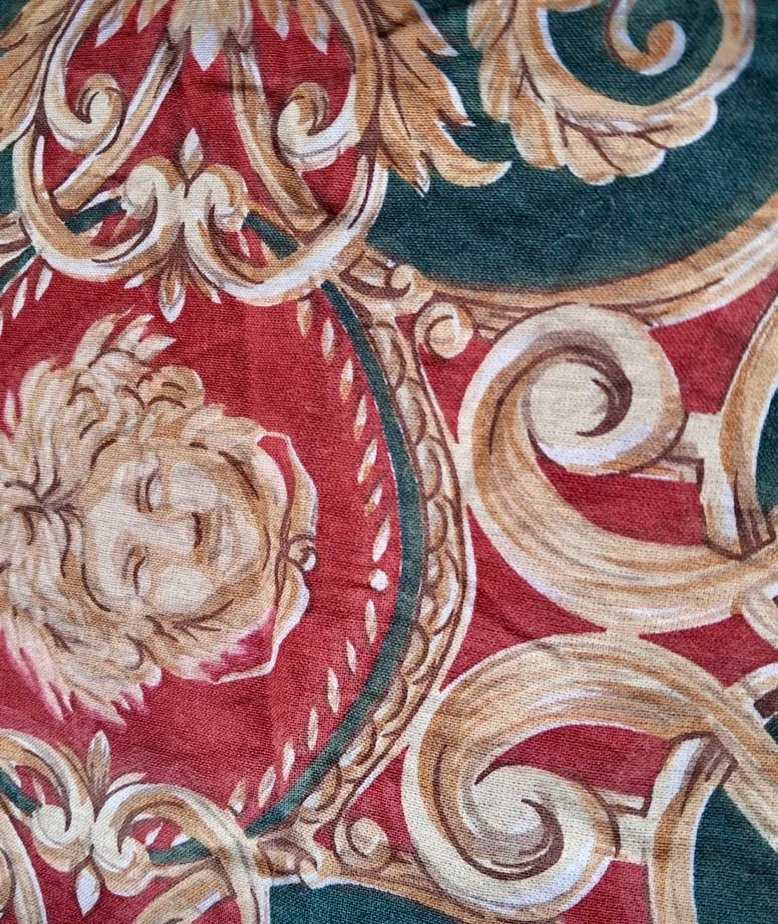 Antique 1800s French Printed Cotton Panel  *