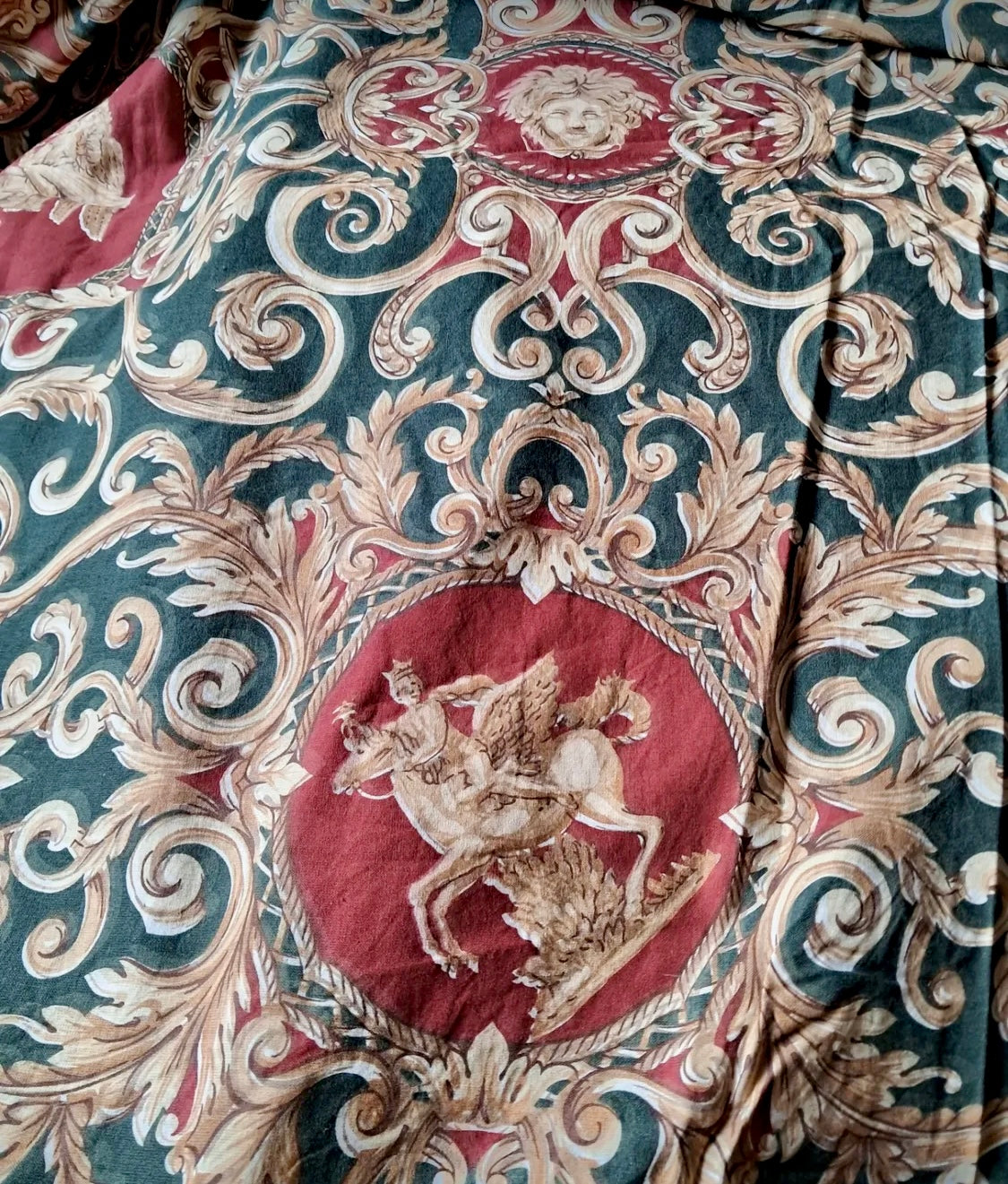 Antique 1800s French Printed Cotton Panel  *