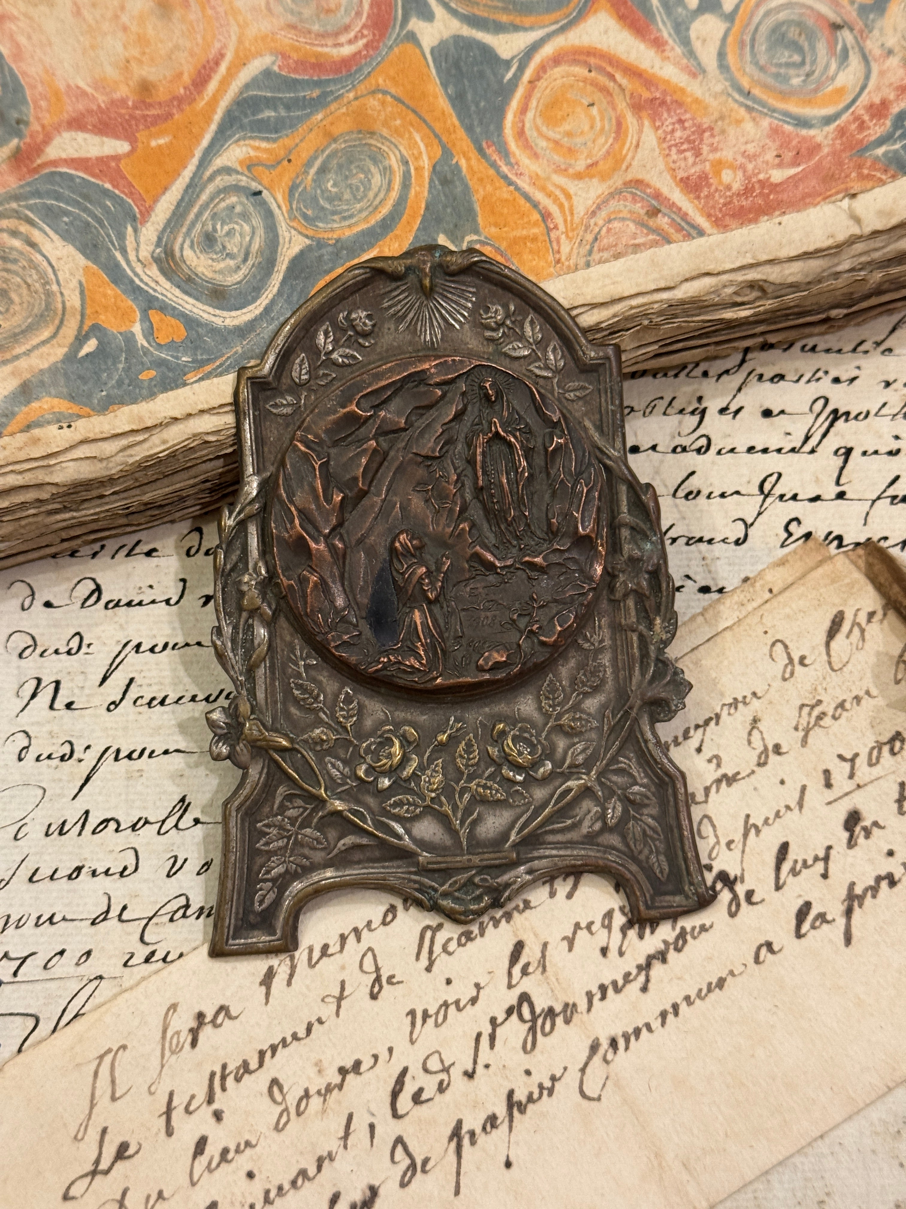 Antique French Relic from Lourdes