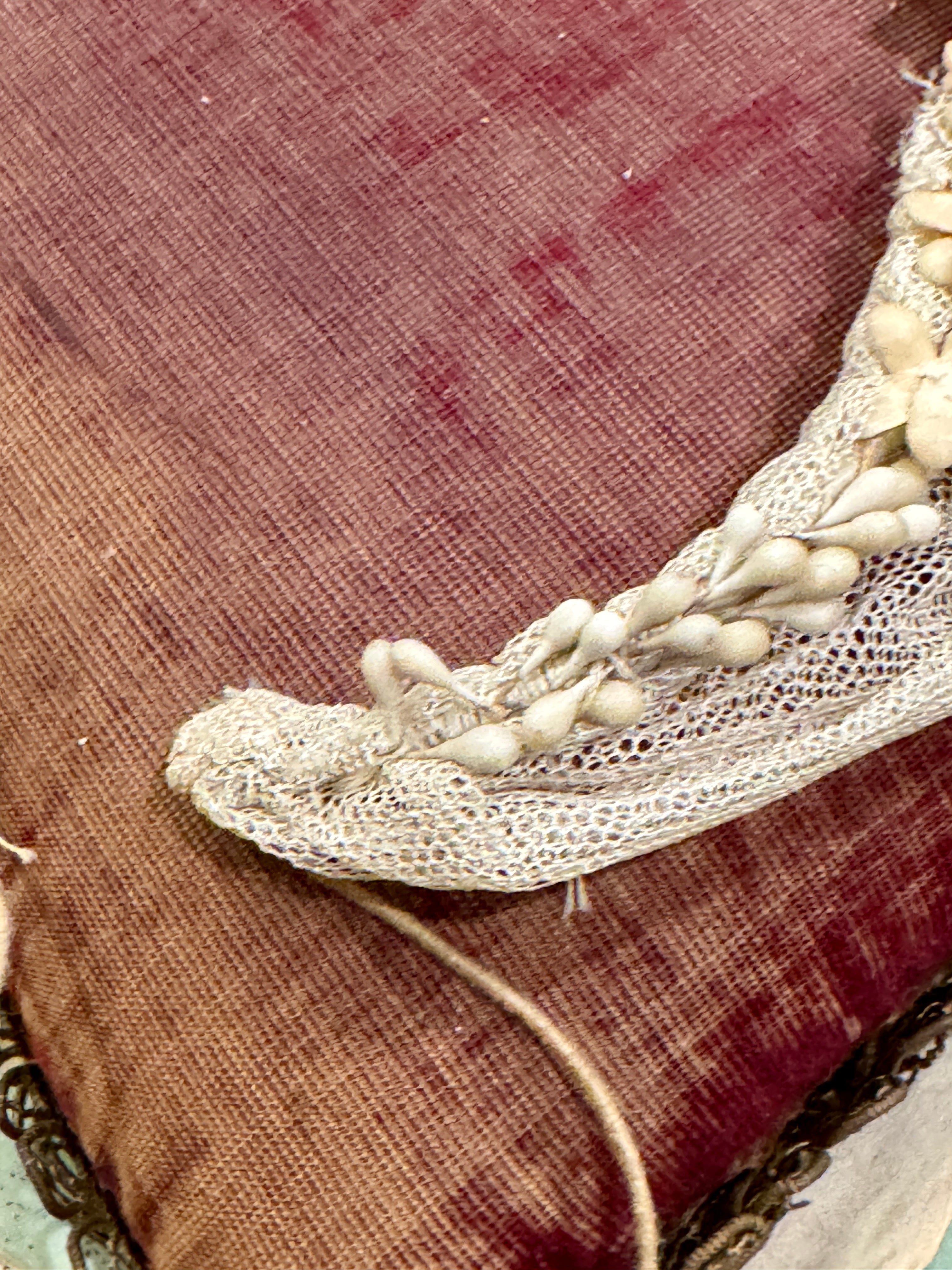Antique Early 1800s French Tulle Wedding Crown or Hairpiece