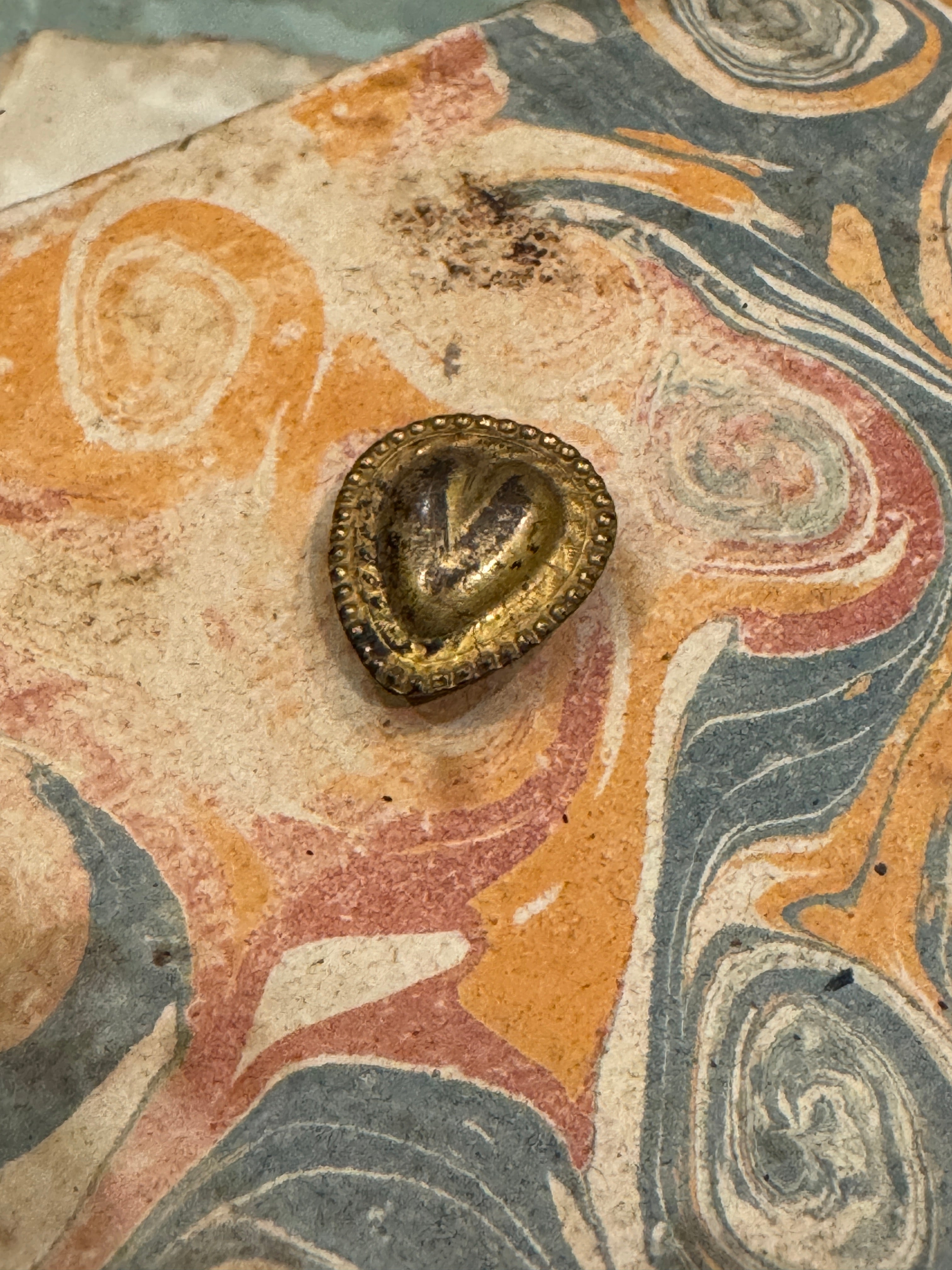 Antique French Sacred Heart Collar Pin