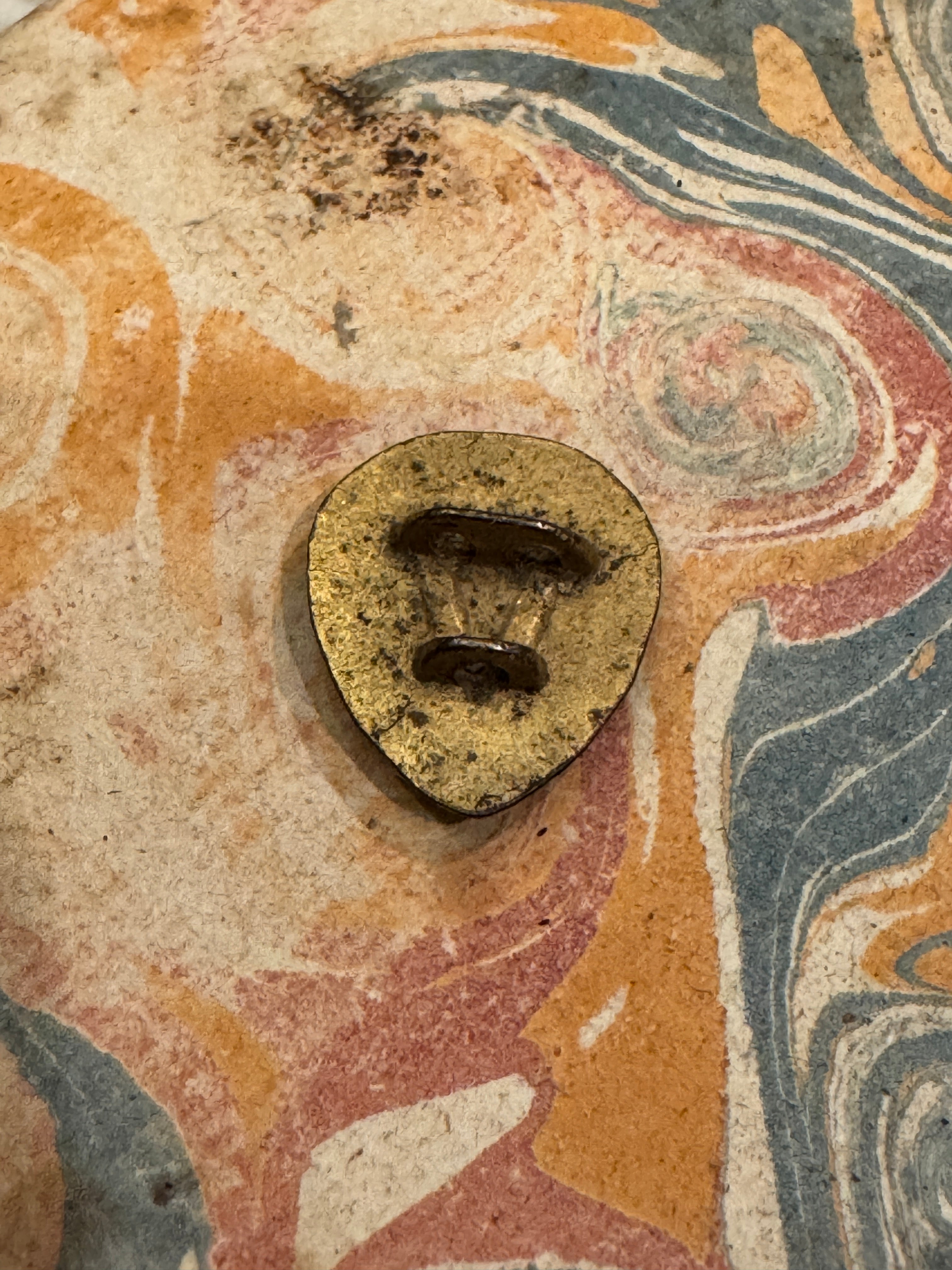 Antique French Sacred Heart Collar Pin