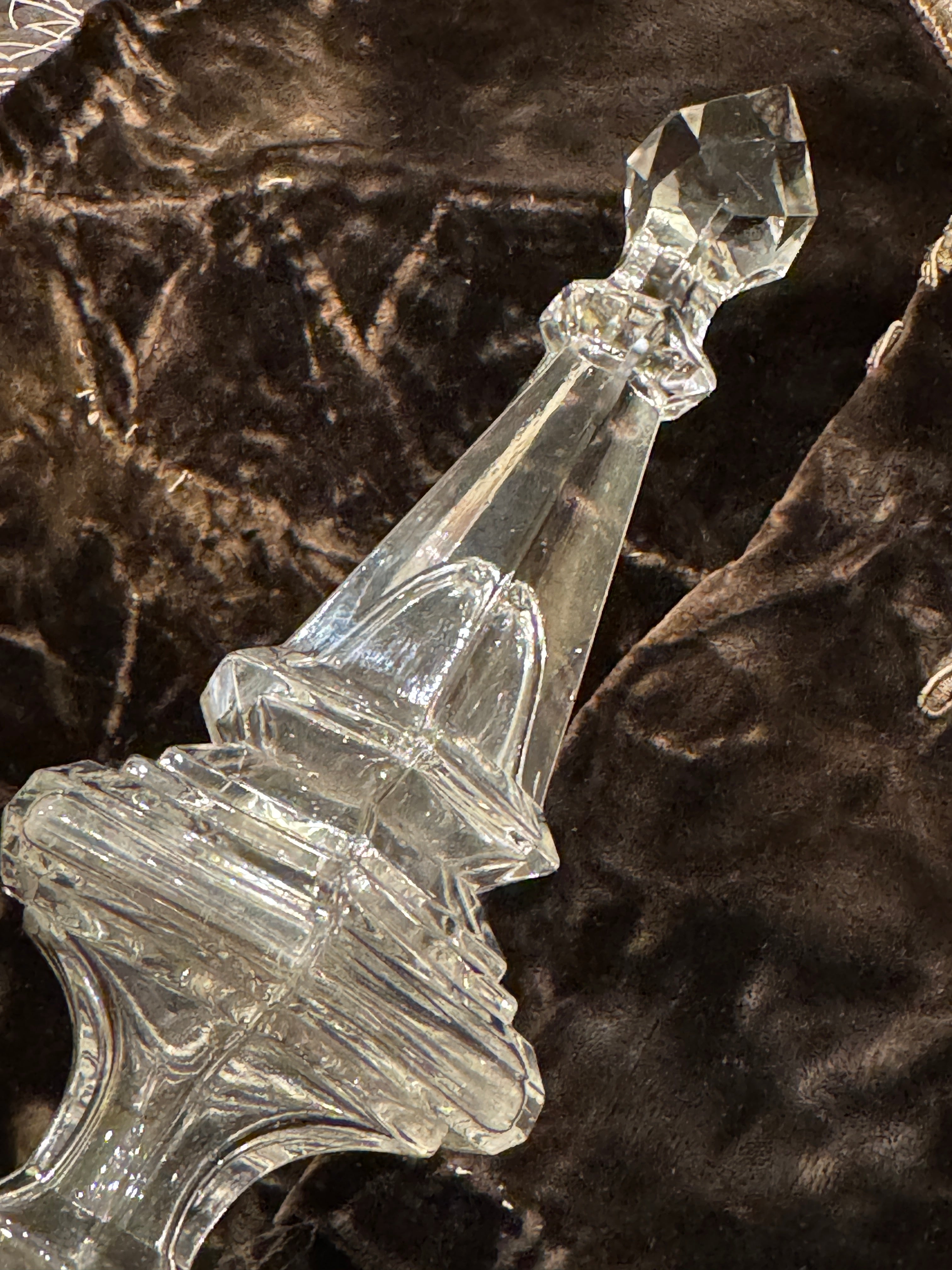 19th-CenturyFrench Crystal Poignard Finial