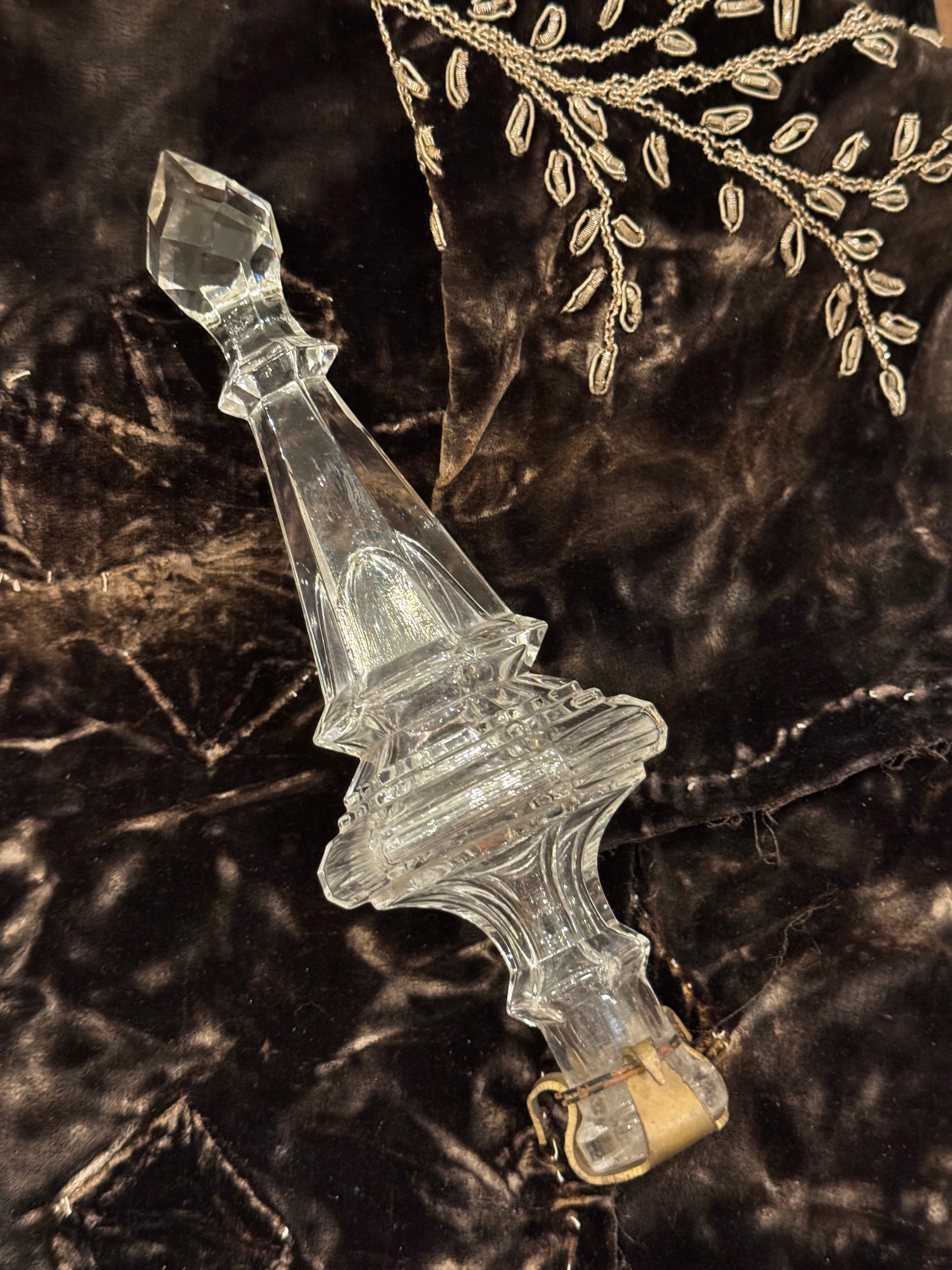 19th-CenturyFrench Crystal Poignard Finial