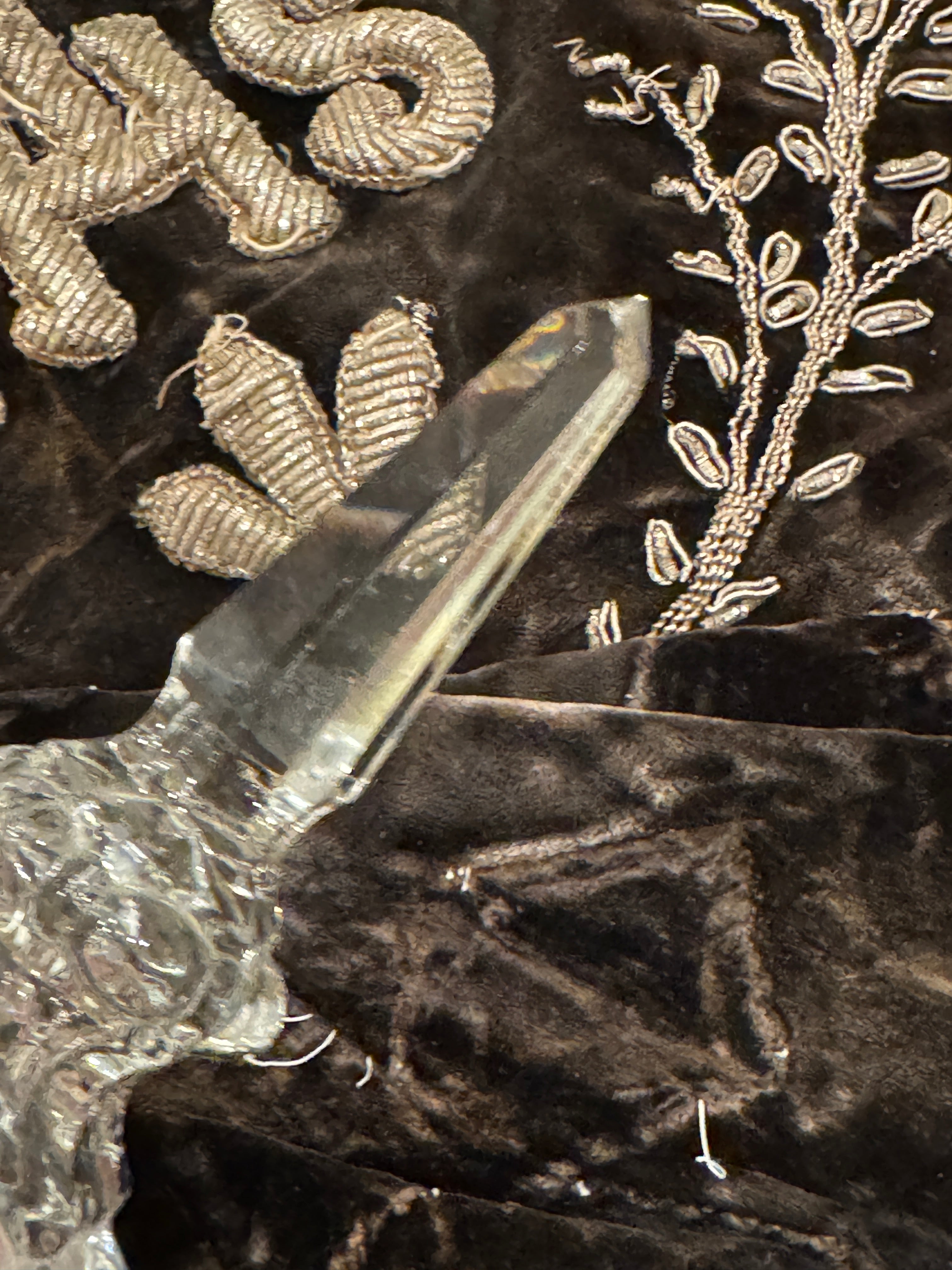 19th-CenturyFrench Crystal Poignard Finial