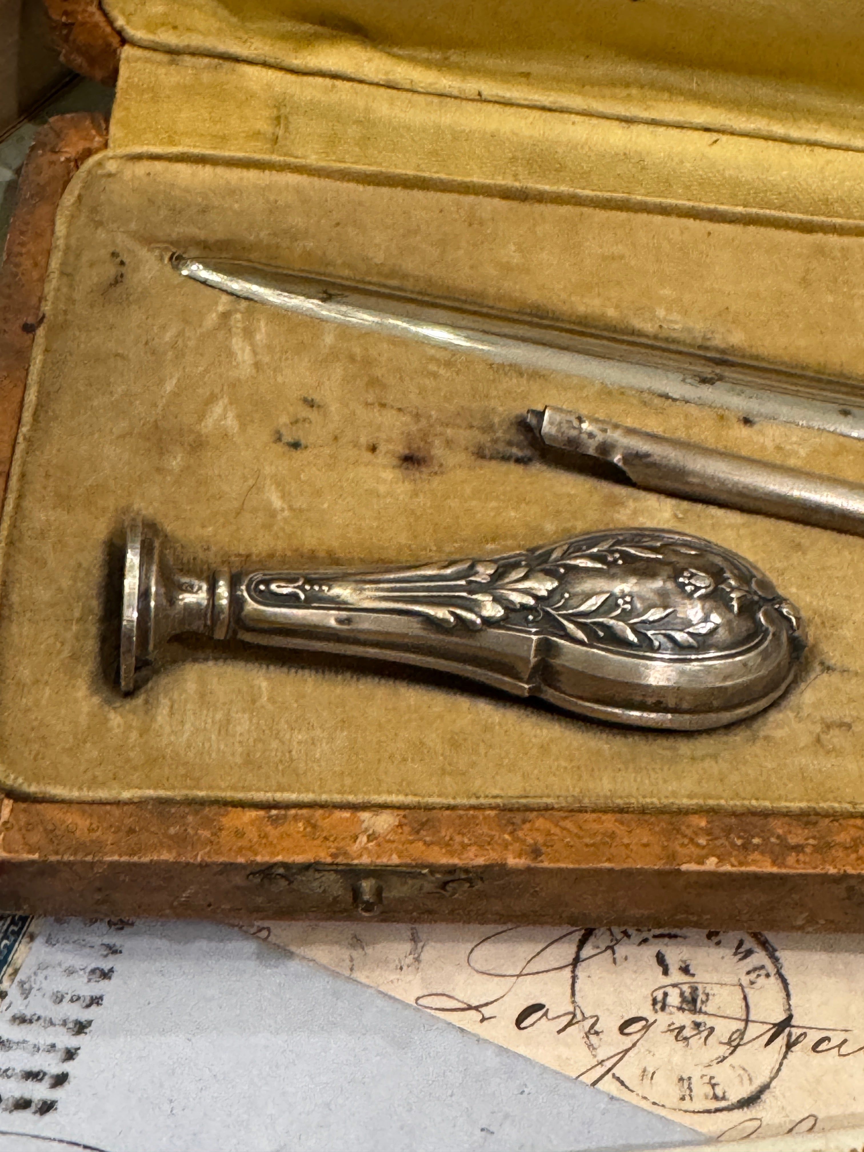 Antique French Silver Writing Set