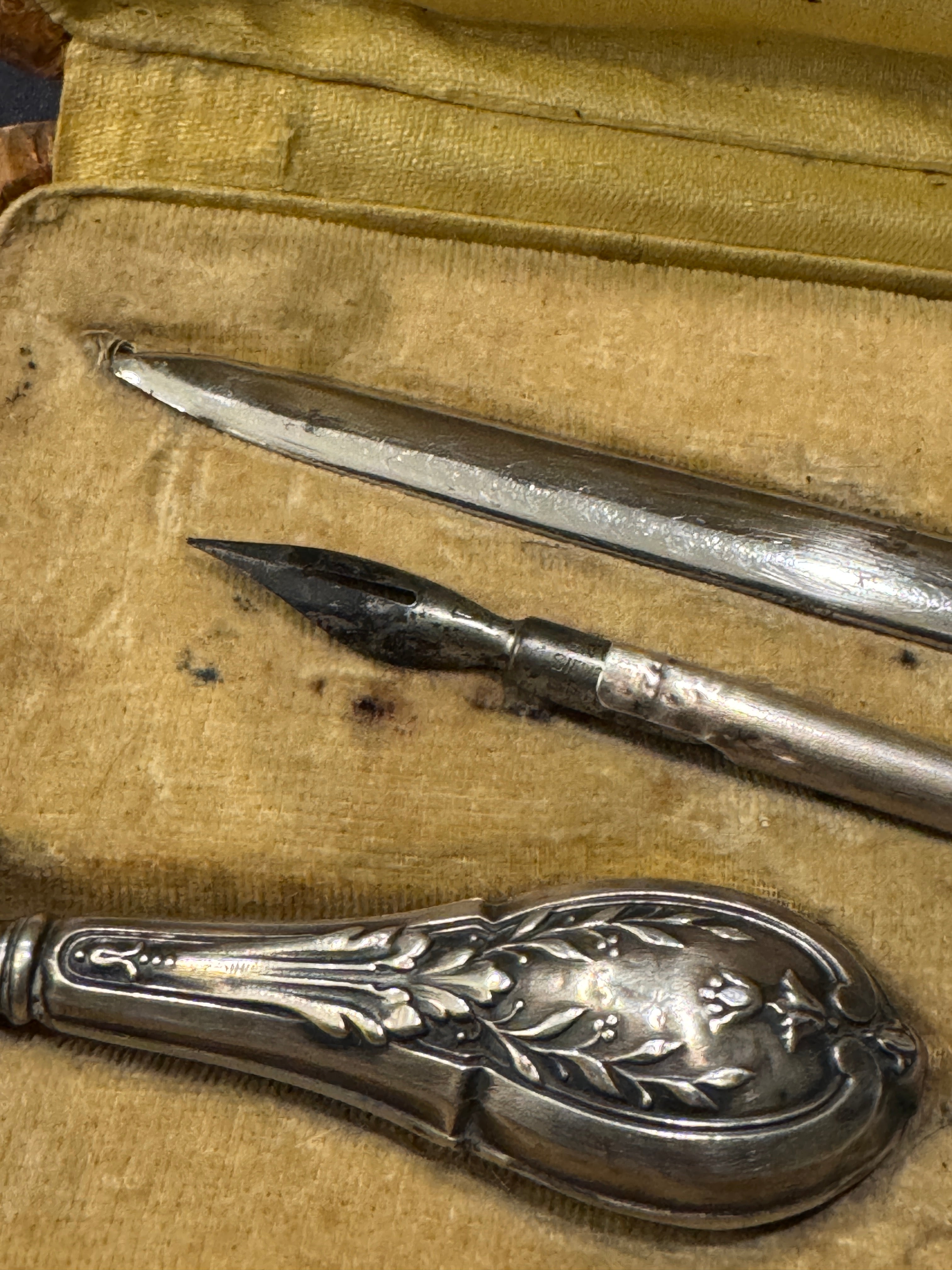 Antique French Silver Writing Set