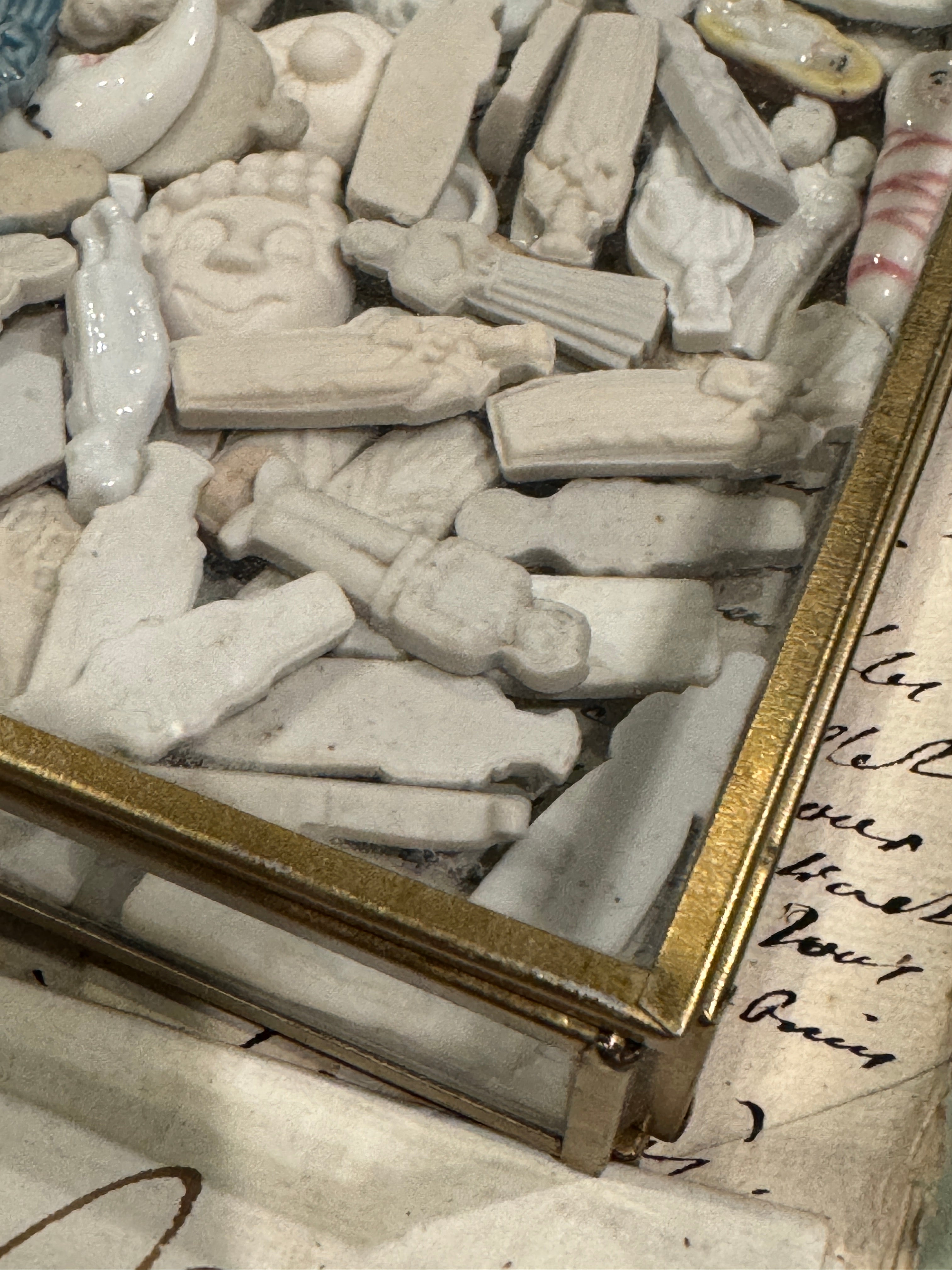 Small Brass Square Box with Glass Lid