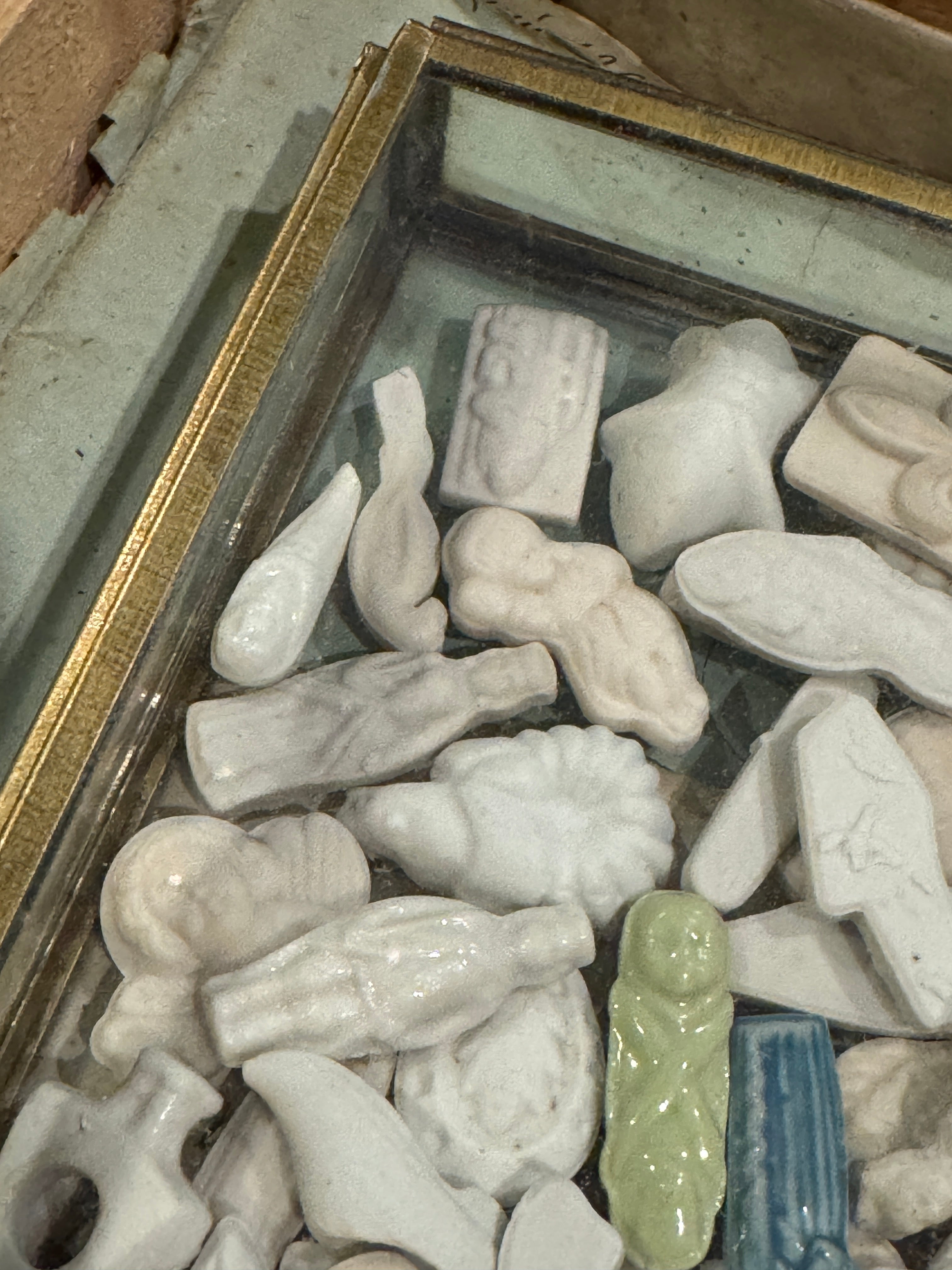 Small Brass Square Box with Glass Lid