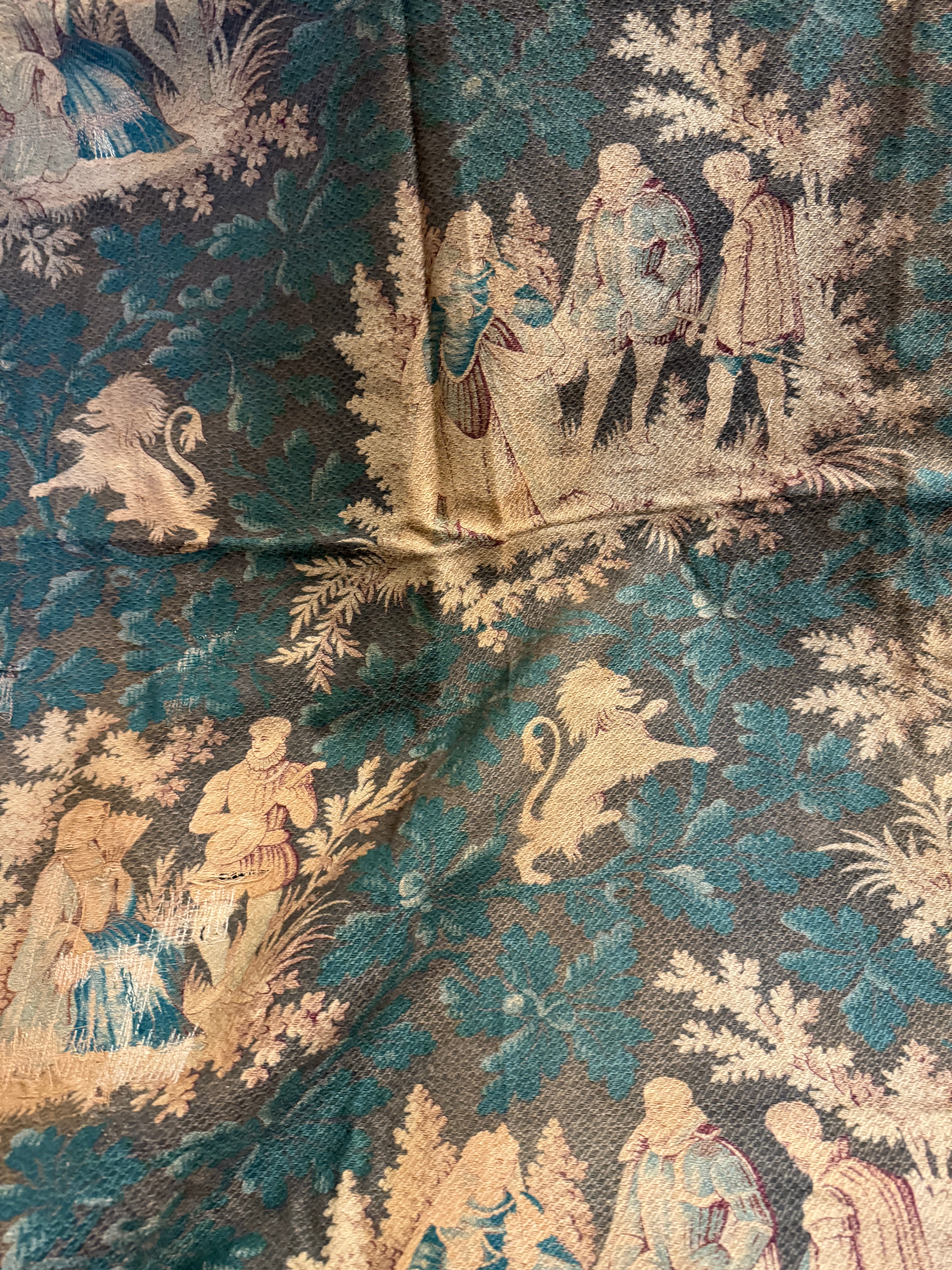 Antique 1800s French Woven Panel Panel  *