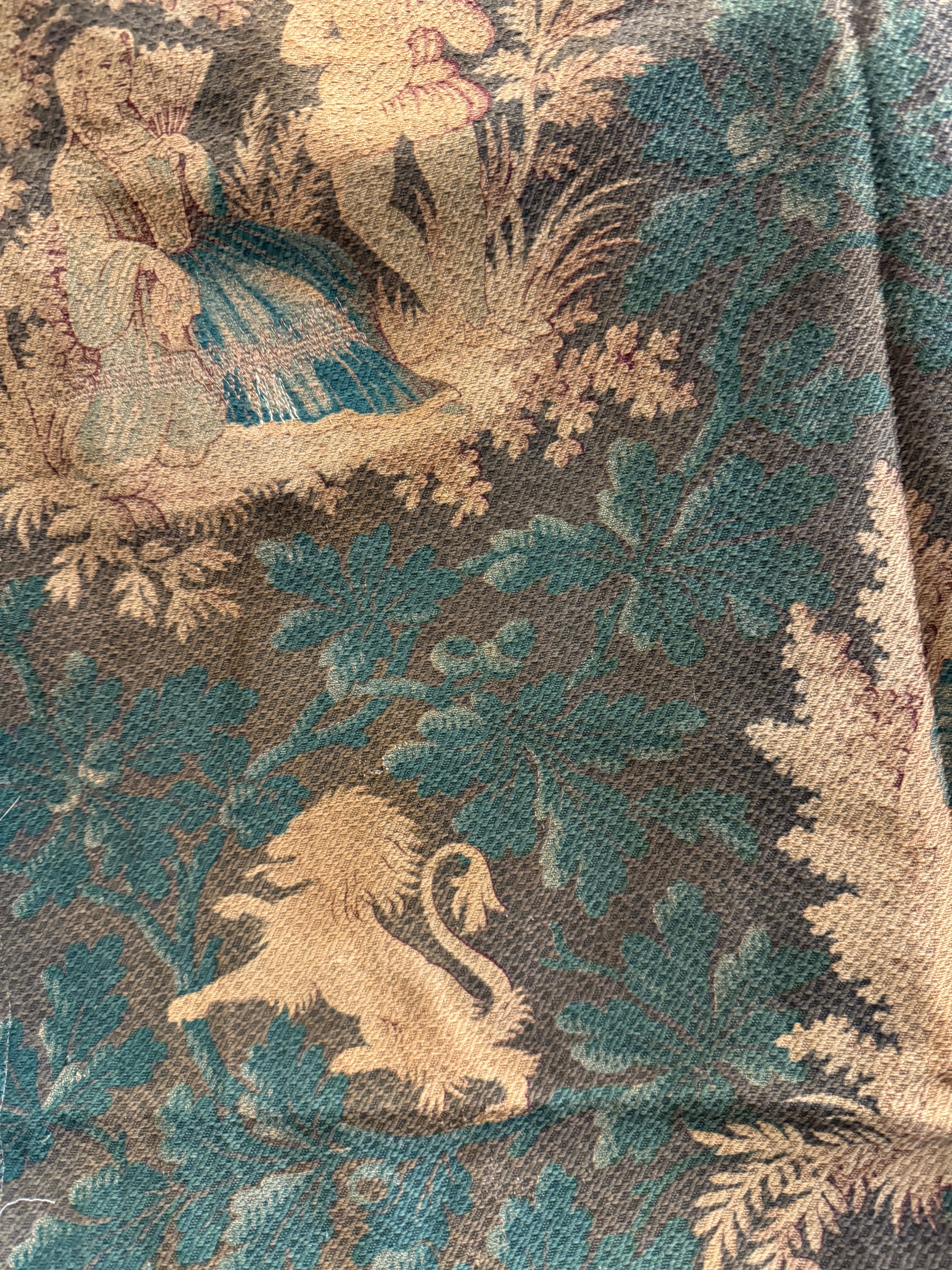 Antique 1800s French Woven Panel Panel  *