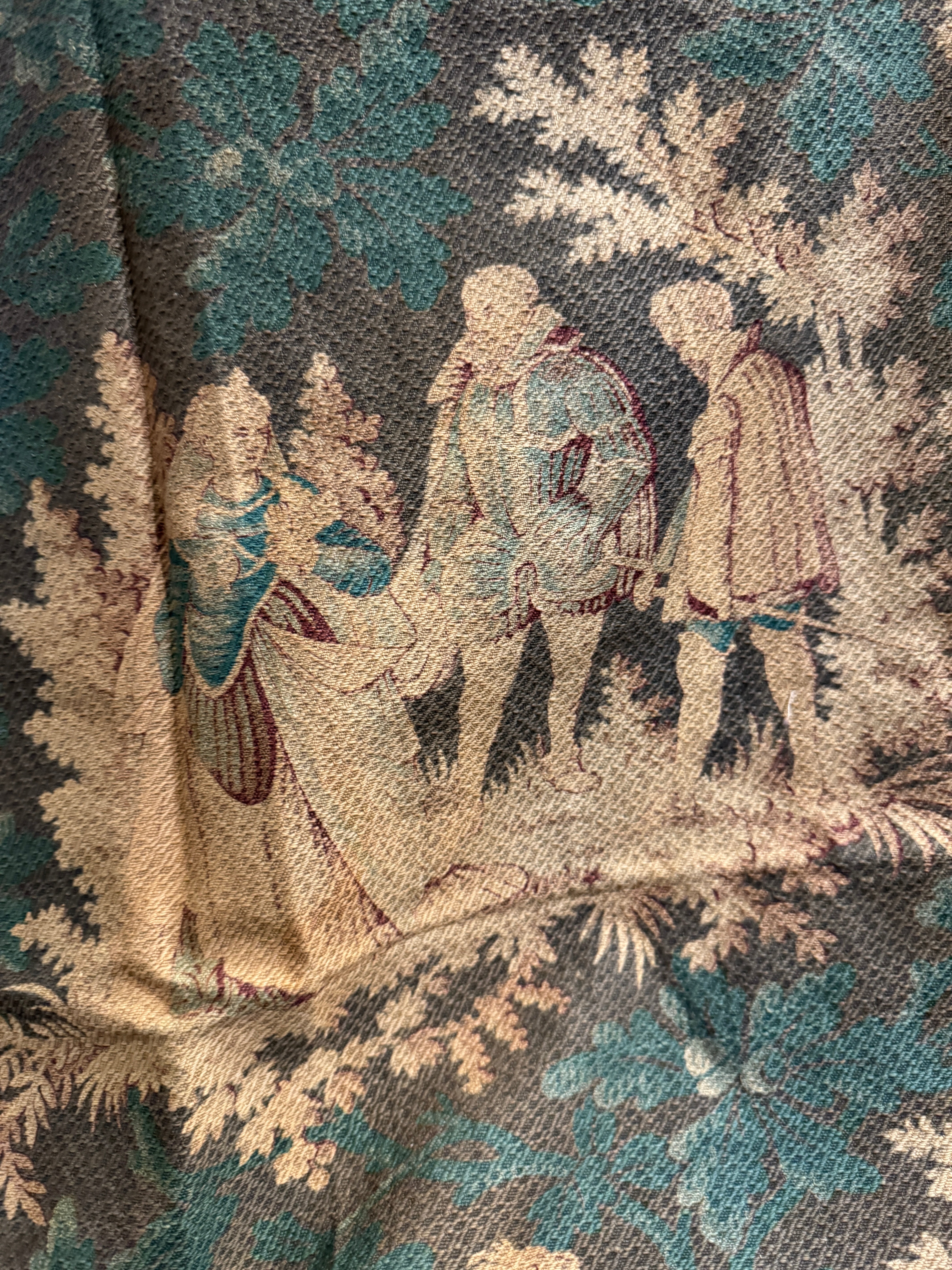 Antique 1800s French Woven Panel Panel  *