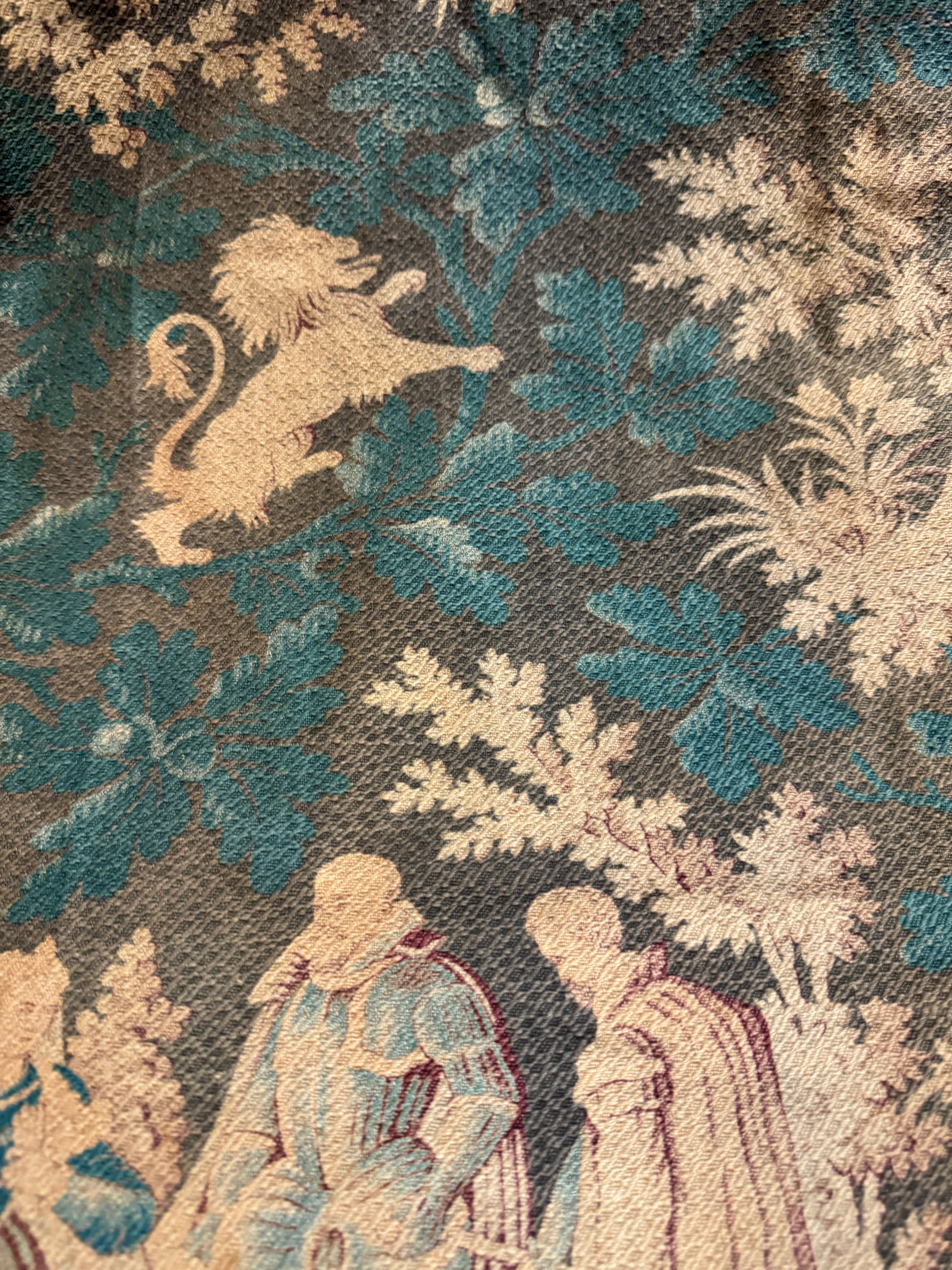 Antique 1800s French Woven Panel Panel  *