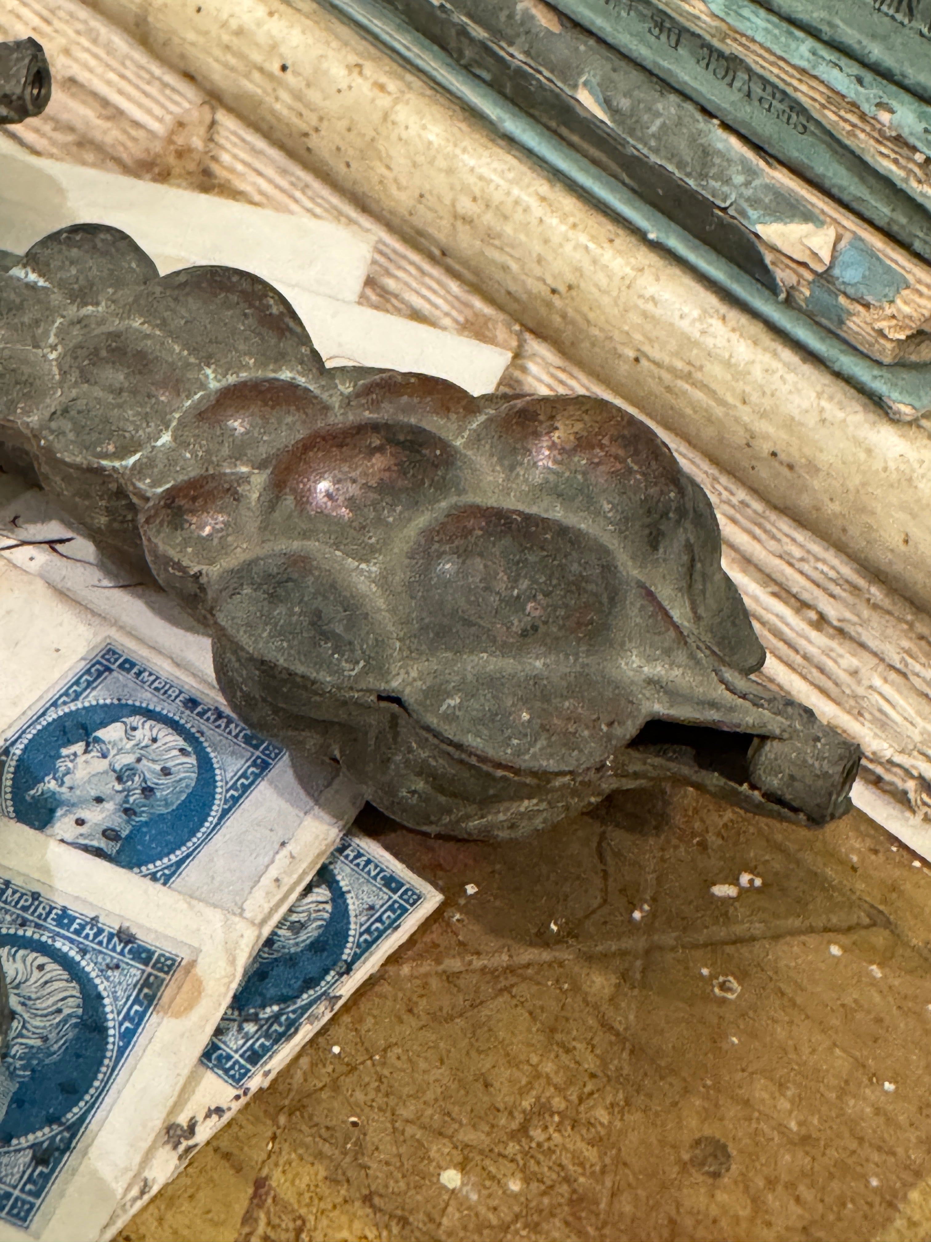 Beautiful Antique 1800s French Ormolu Grapes - Set/9