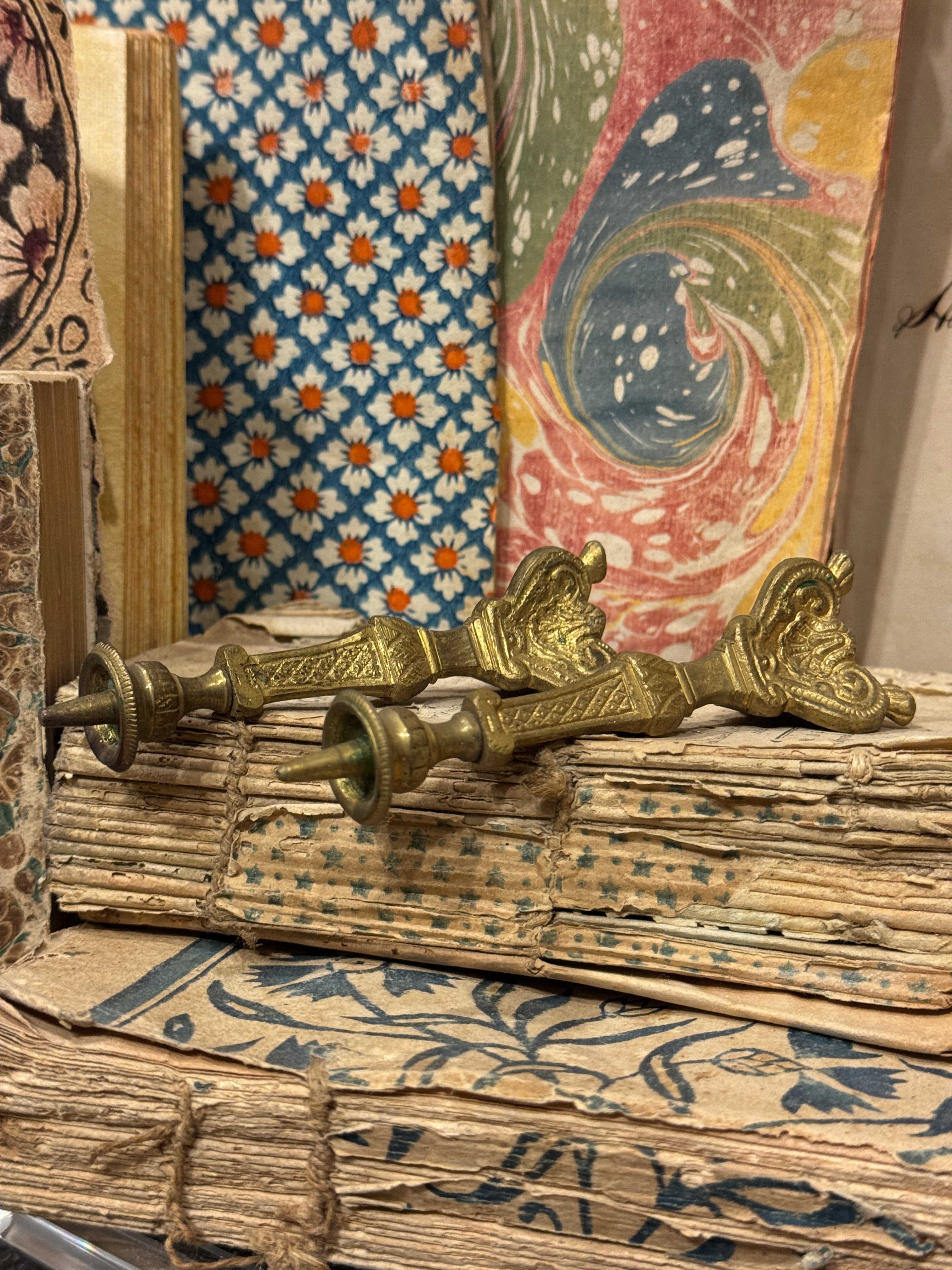 Rare Antique 1800s Miniature Candle Sticks