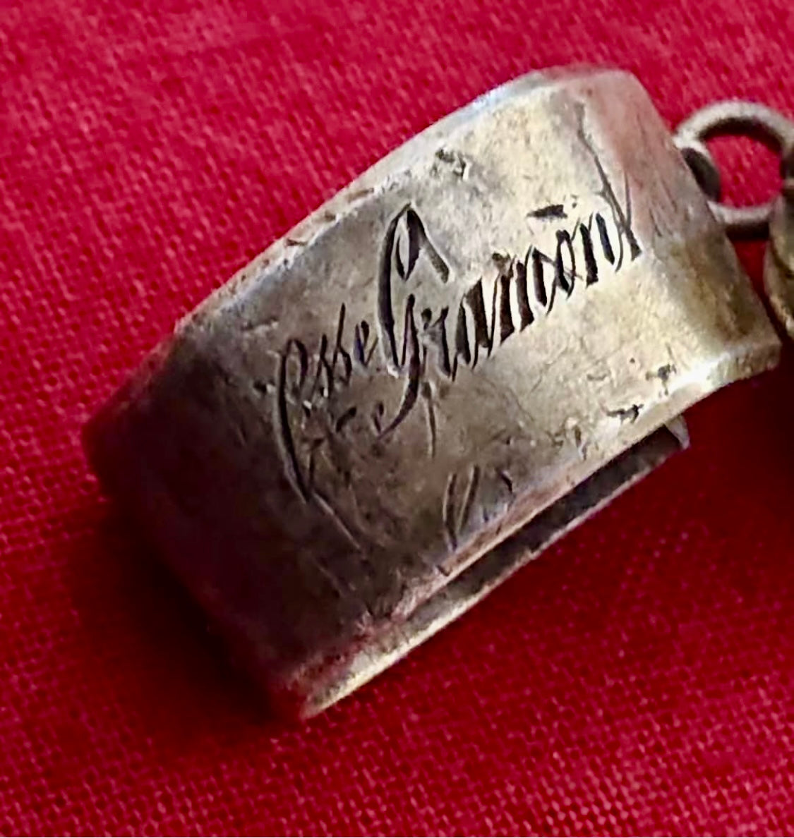 Antique French 1800s Engraved Tags