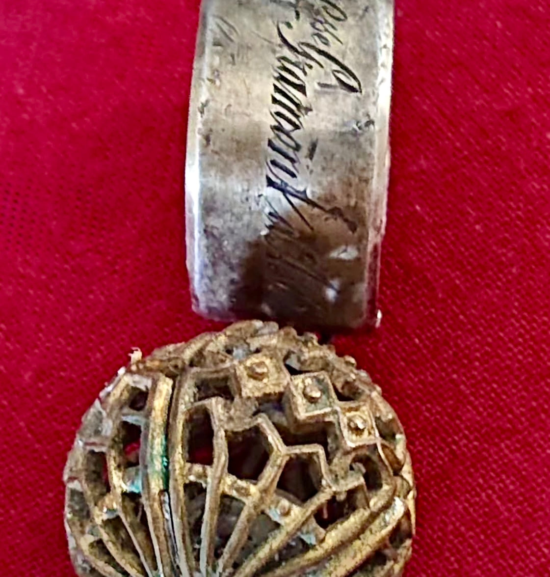 Antique French 1800s Engraved Tags