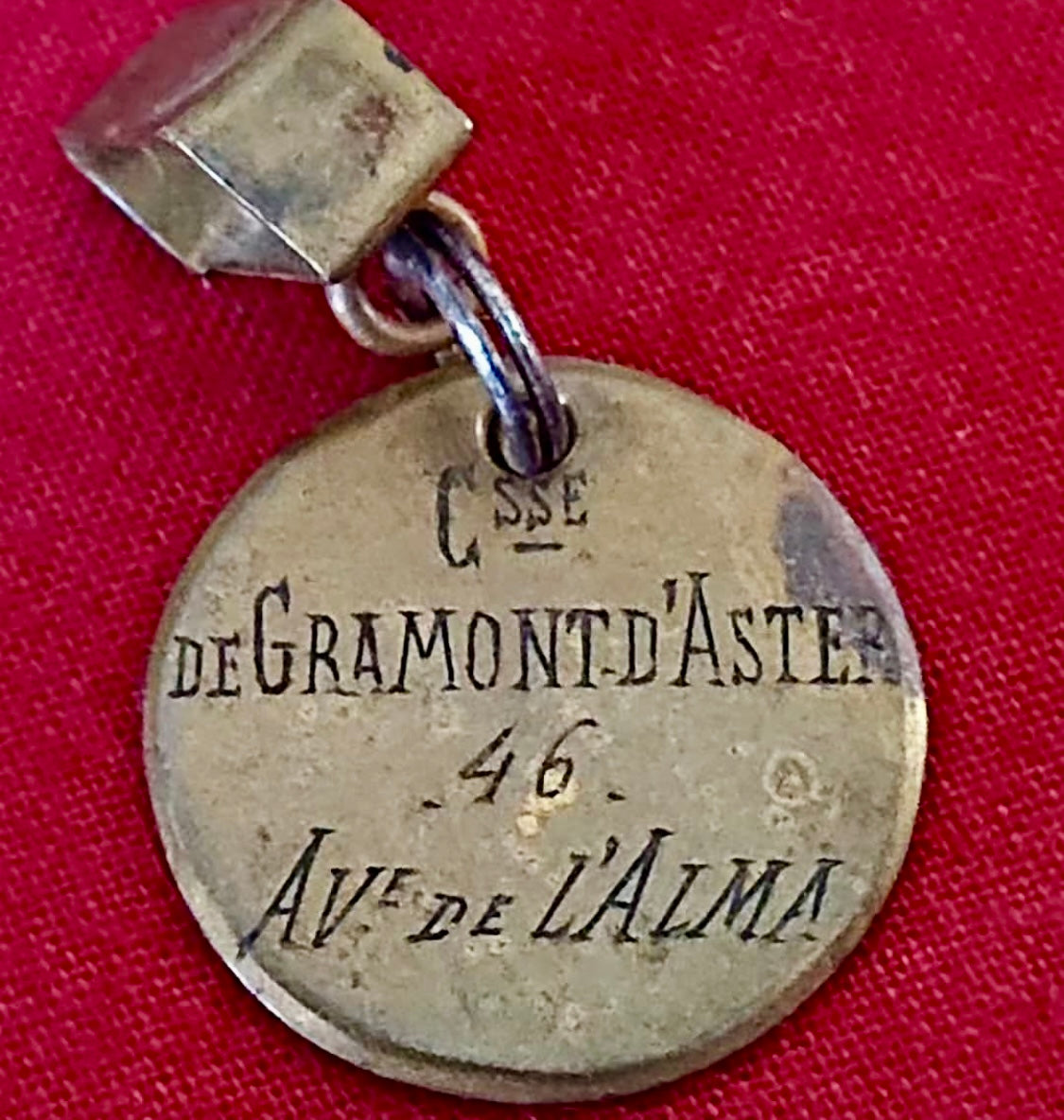 Antique French 1800s Engraved Tags