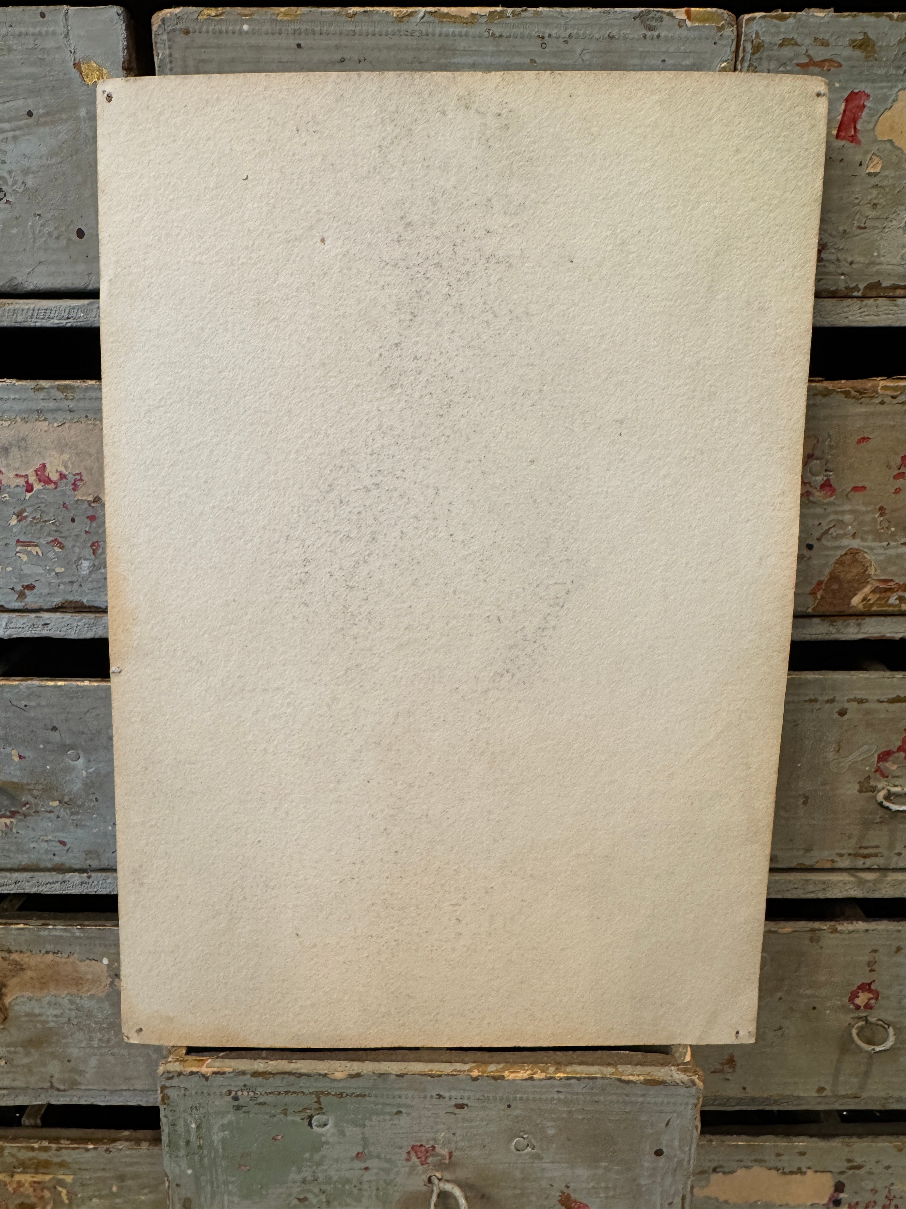 Antique Original 1800s French Watercolor