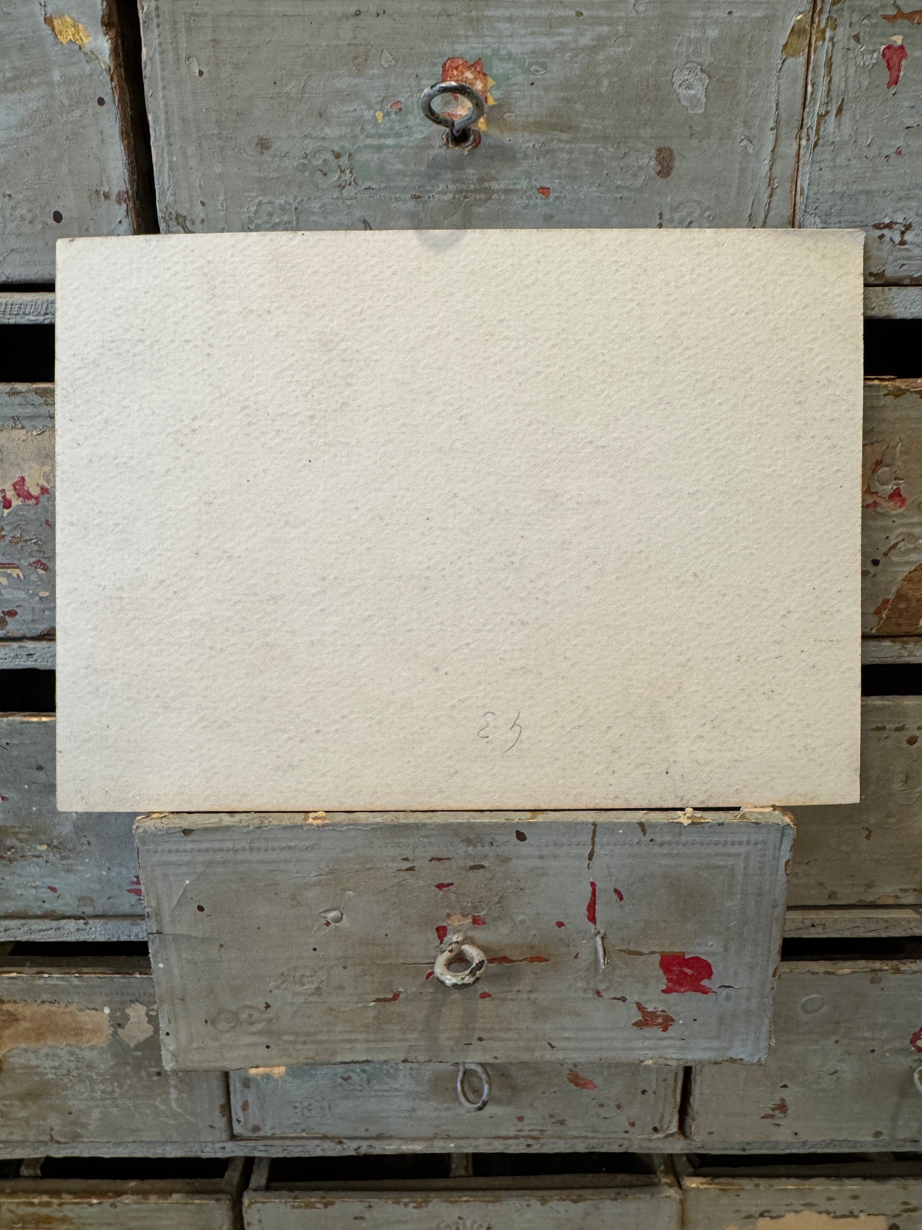 Antique Original 1800s French Watercolor