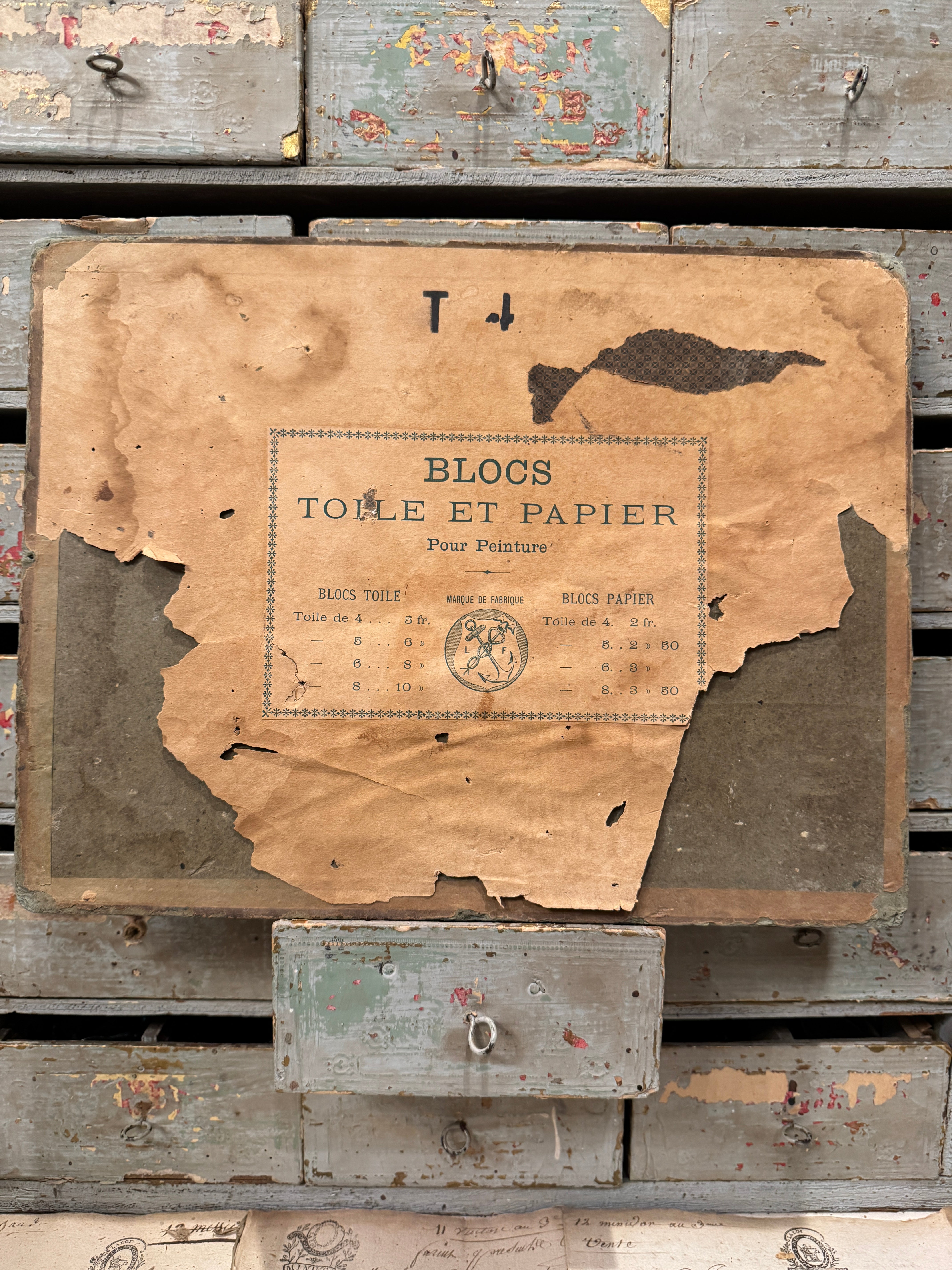 Original Antique French Sailing Oil Painting