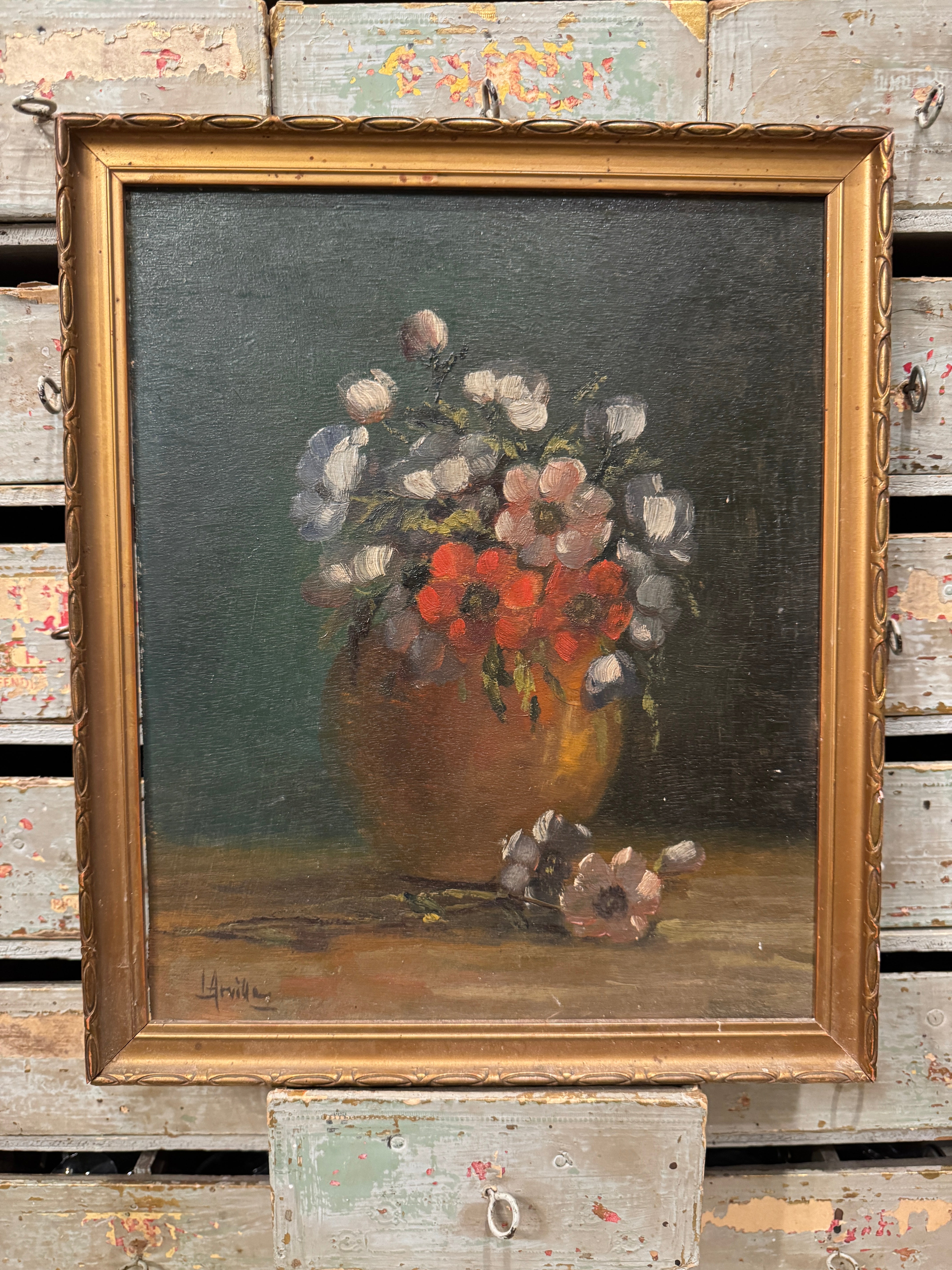 Antique French Framed Botanical Picture