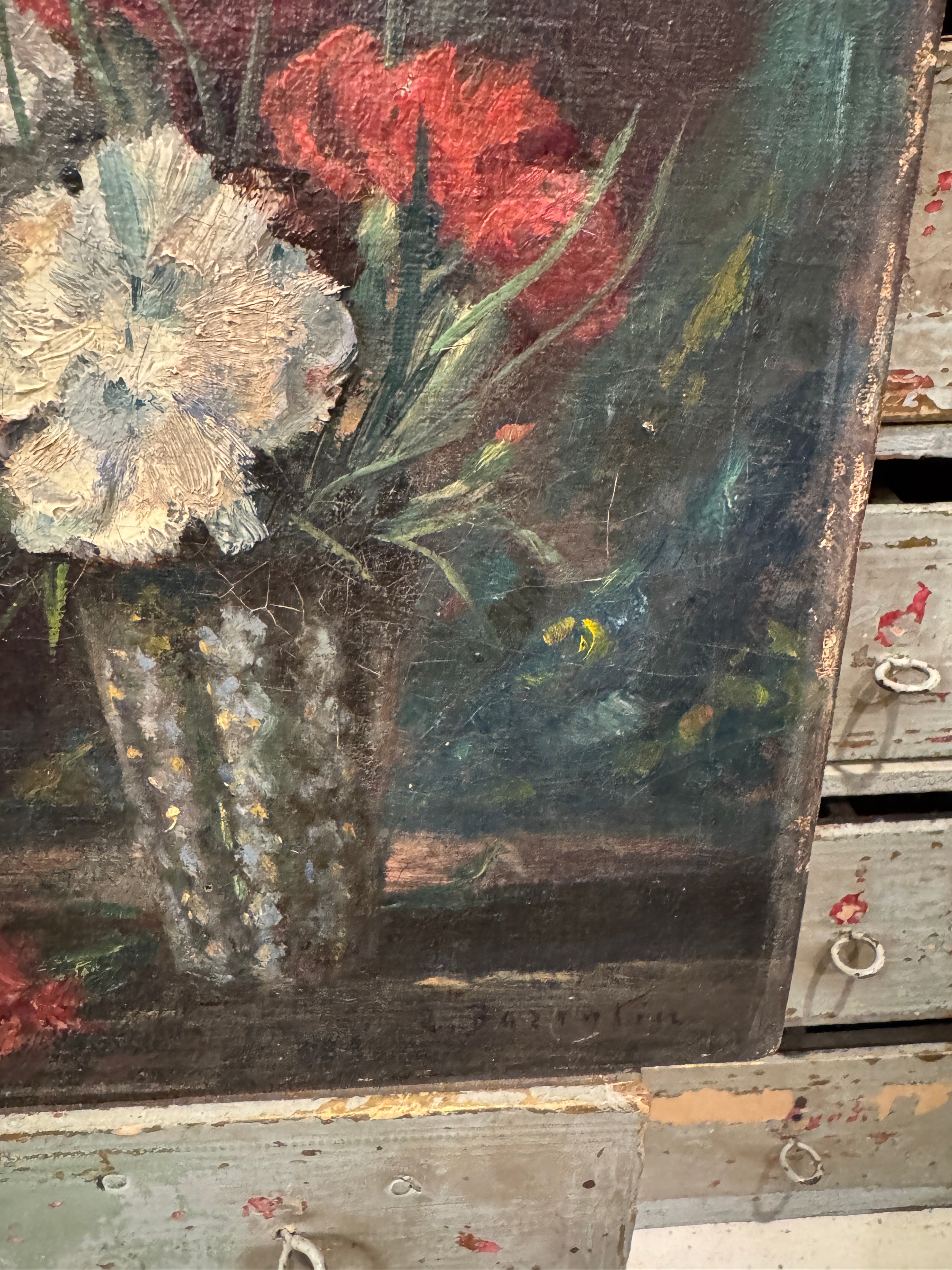 Antique 1800s French Botanical Painting