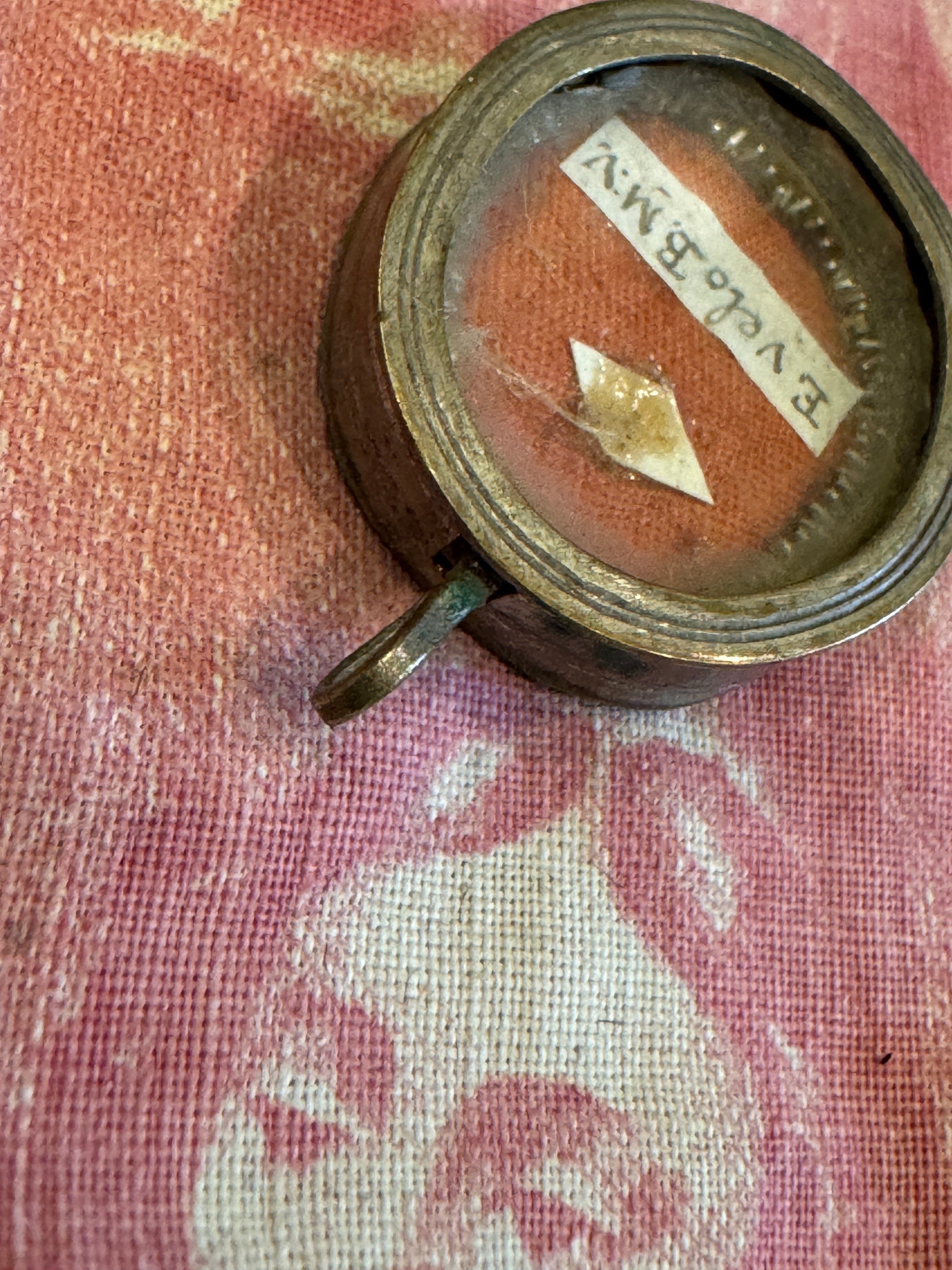 Antique 1800s French Oval Reliquary