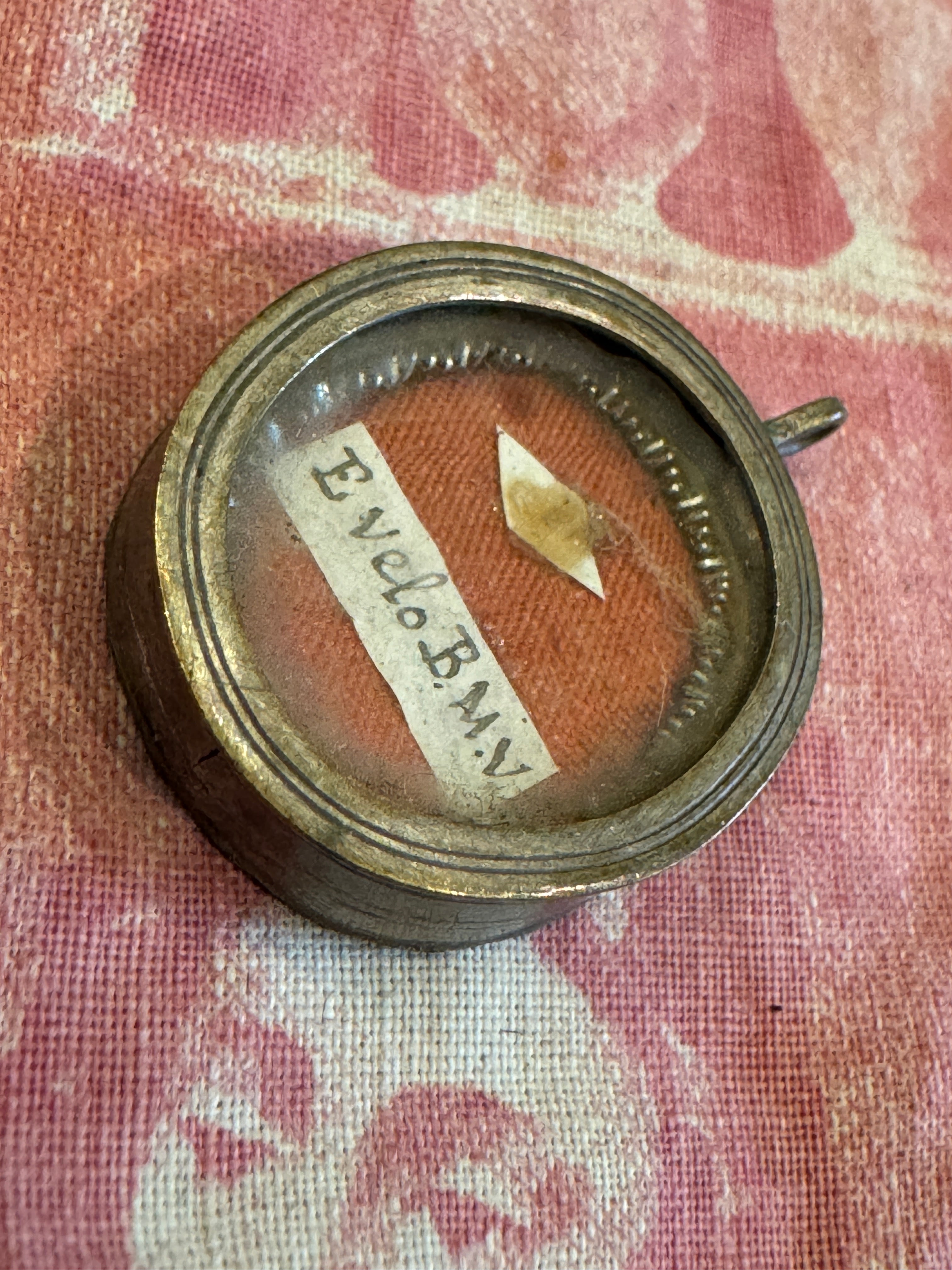 Antique 1800s French Oval Reliquary