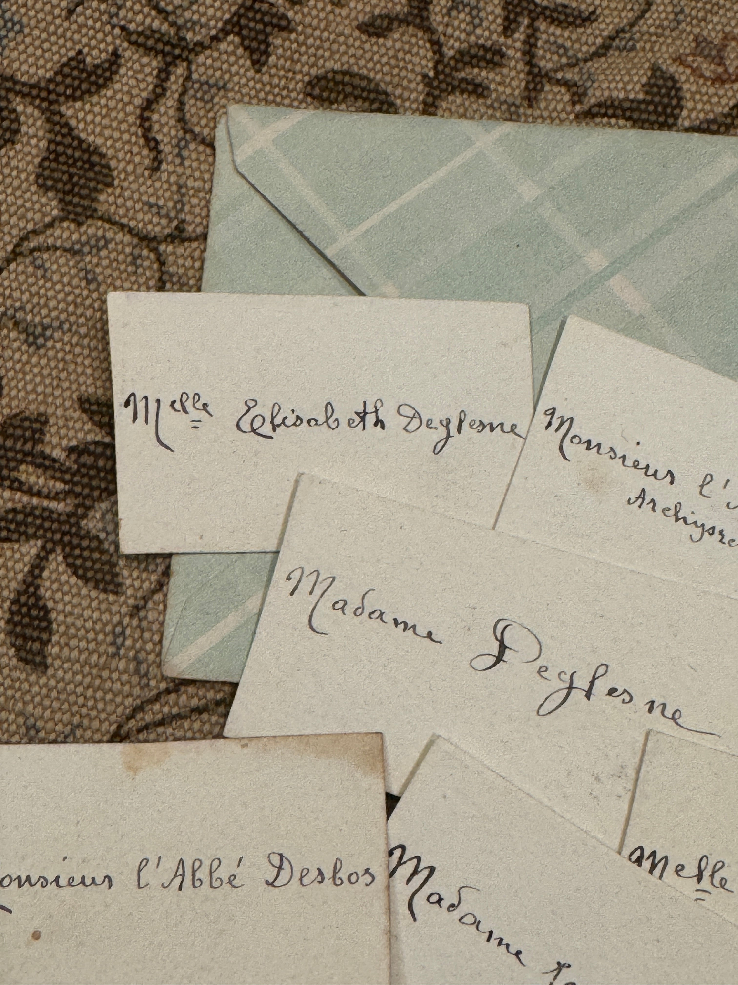 Antique French Envelope with Place Setting Names