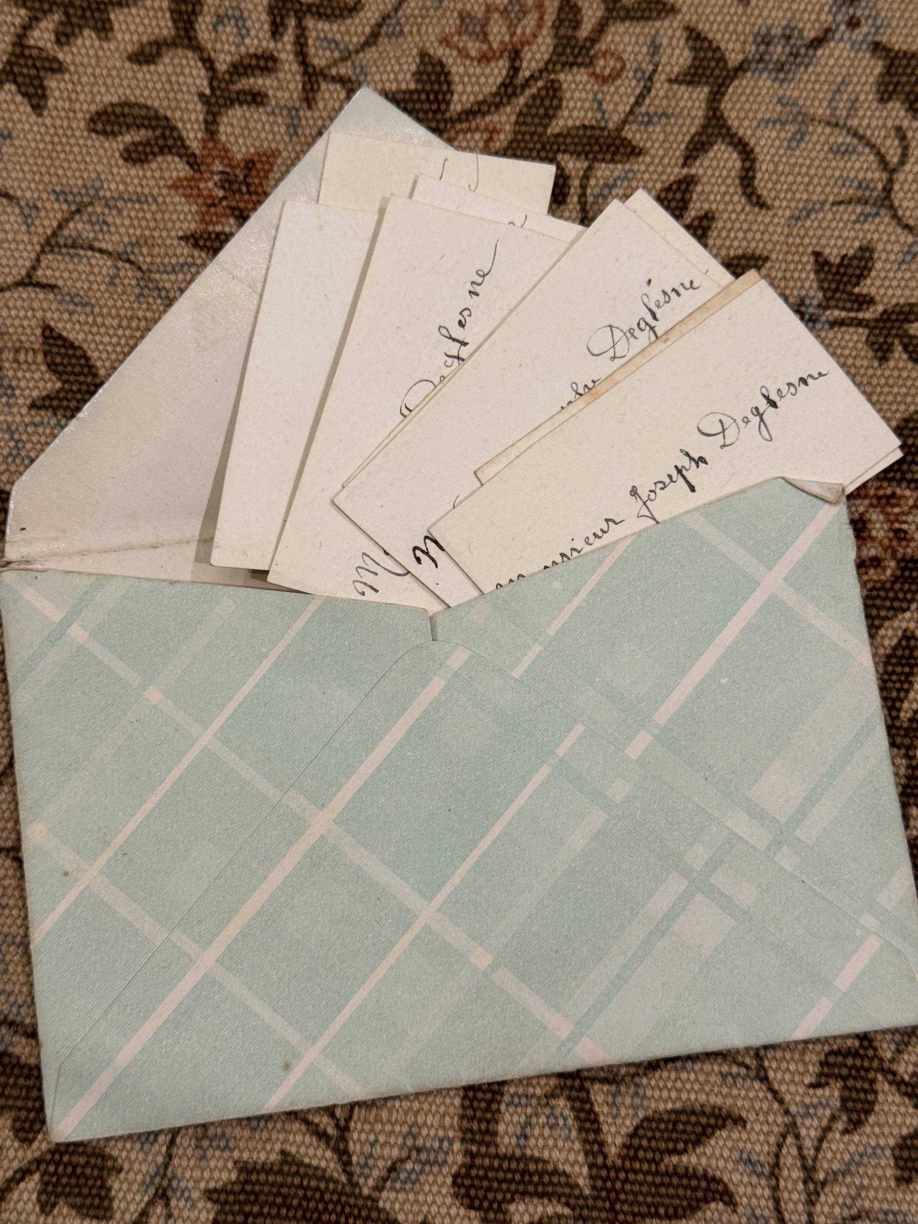 Antique French Envelope with Place Setting Names