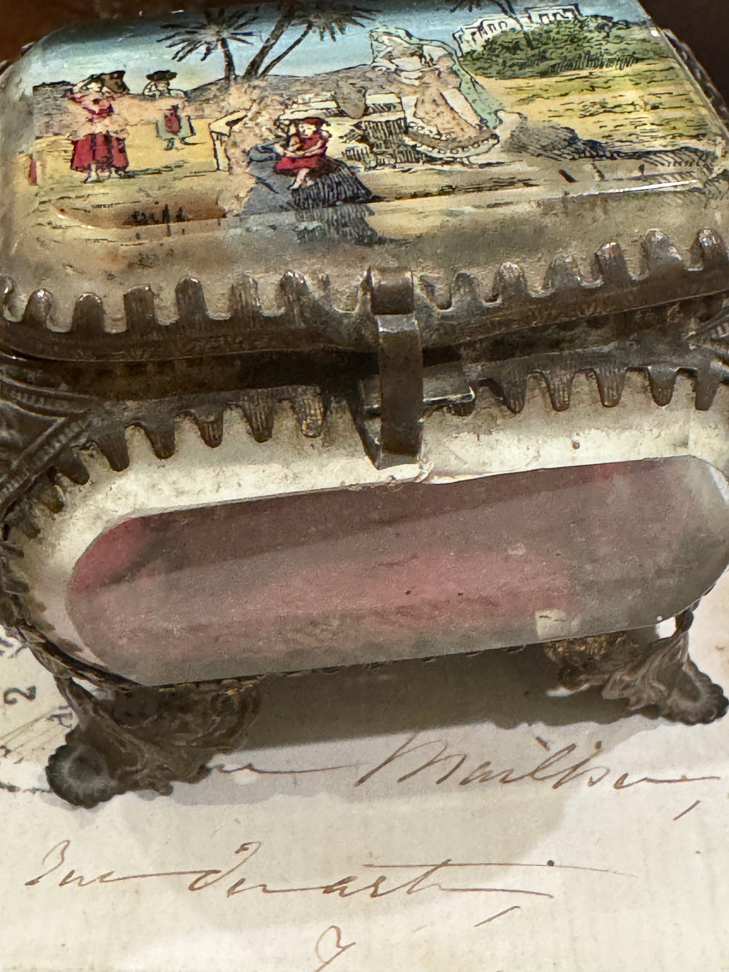 Antique French Beveled Jewelry Casket