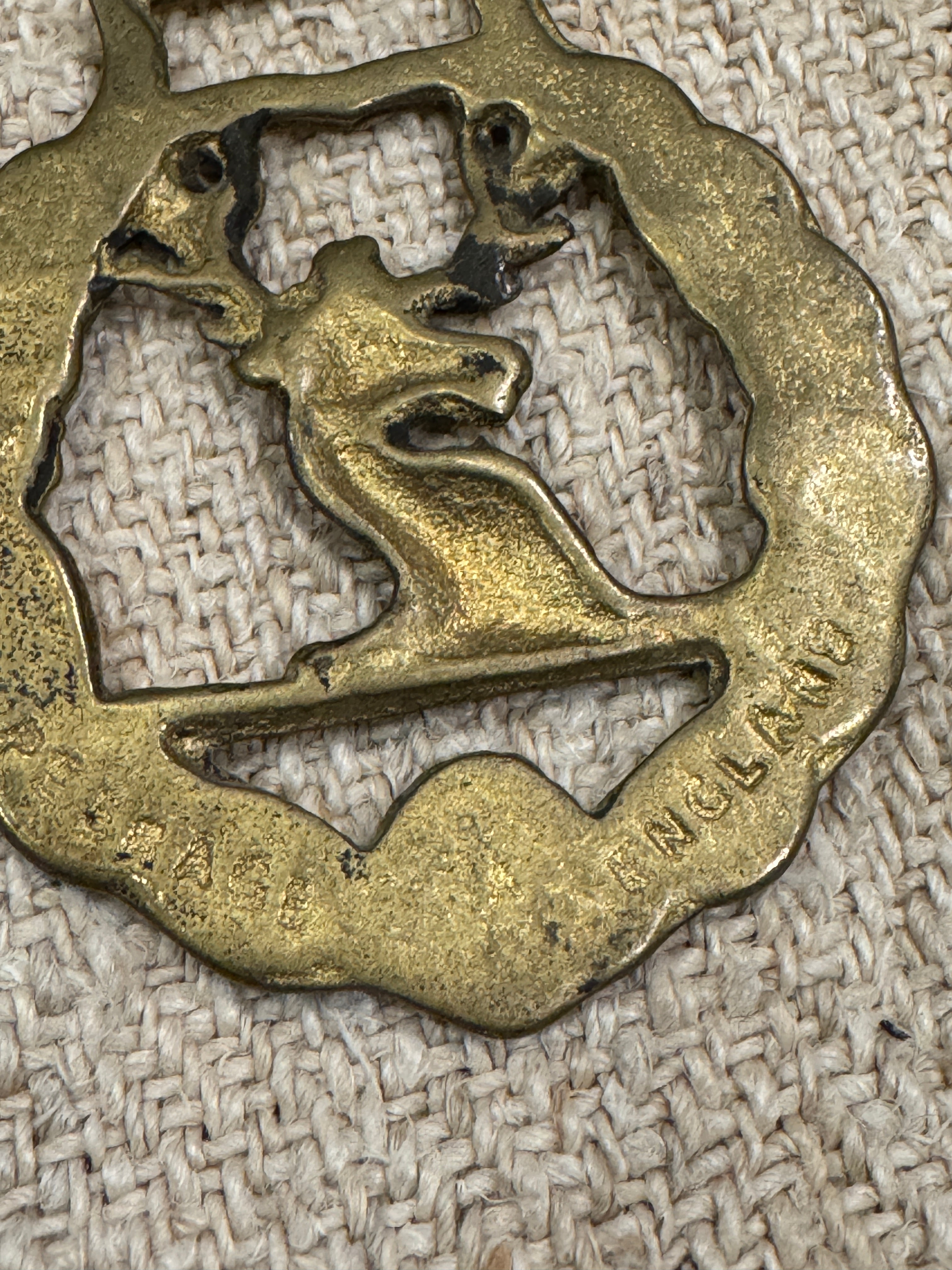 Vintage English Souvenir Horse Brass Deer Medallions